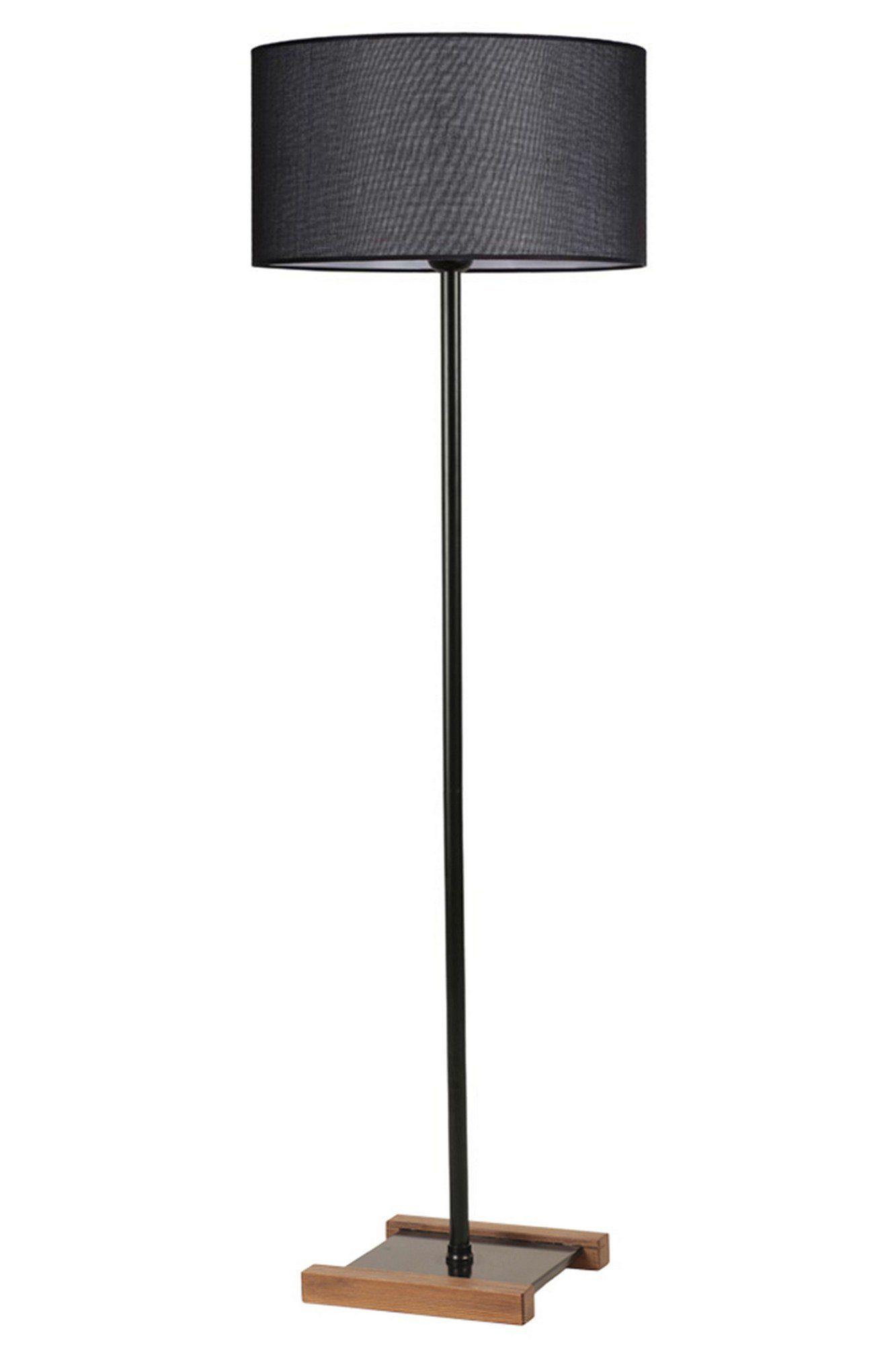 Opviq Stehlampe Lun, Schwarz, 25 x 25 cm, Metallkörper