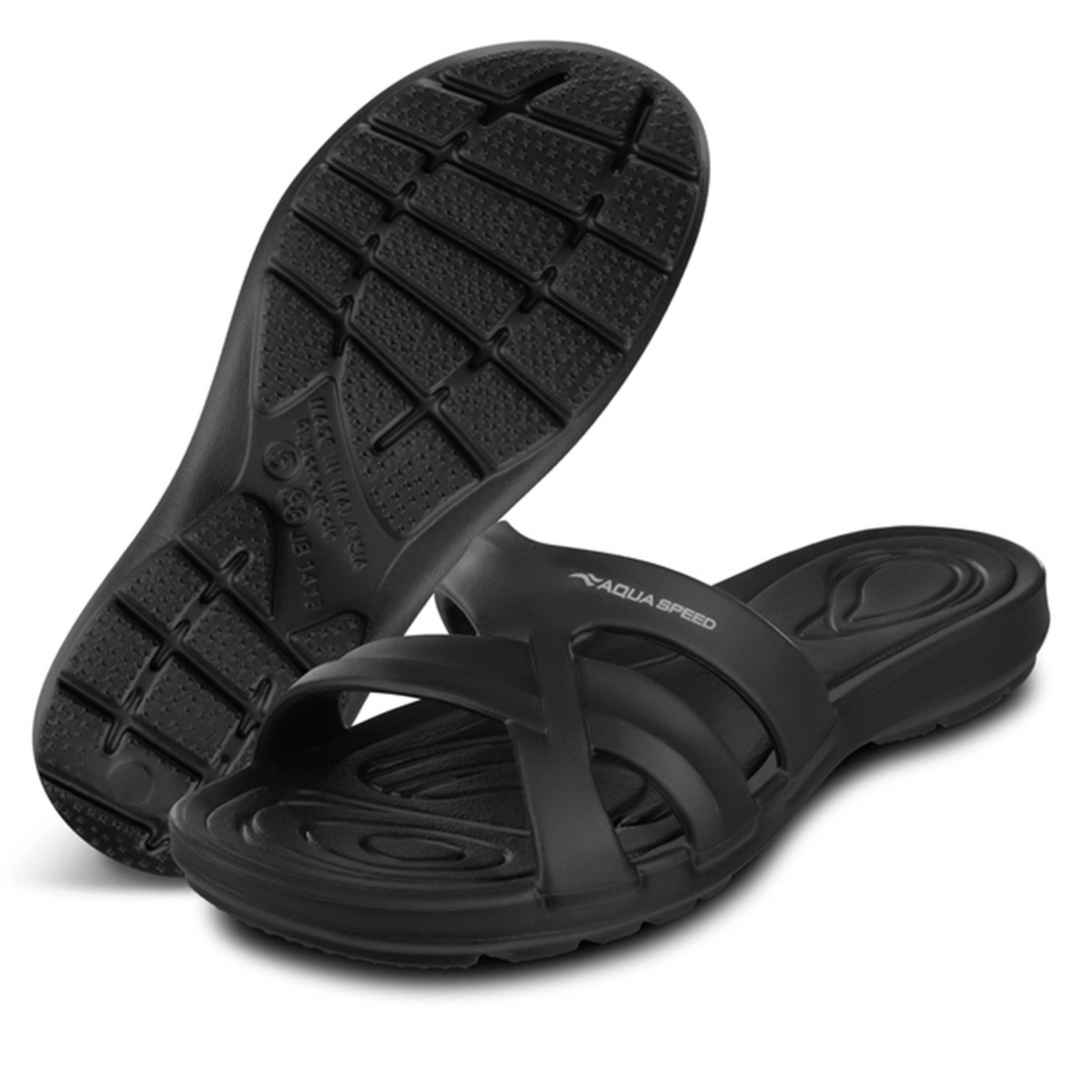 Aqua Speed Grip & Style für deine Auszeit – Mit Handtuch Gr. 40 Badepantolette (Badefreude für unterwegs – Leicht, weich & schnelltrocknend) Optimale Fußbelüftung – Verhindert unangenehme Gerüche