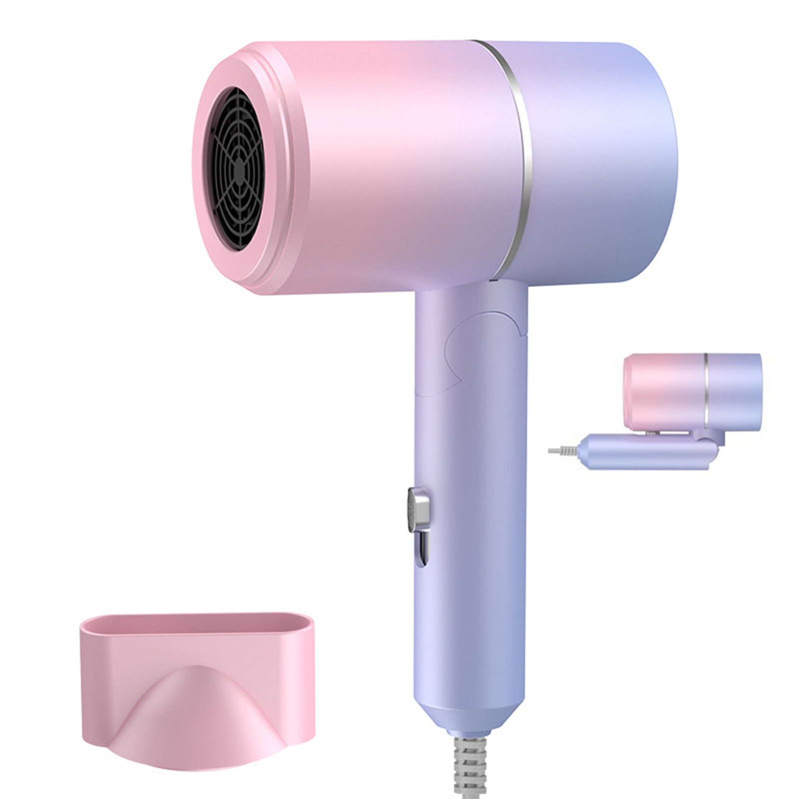 MOPUEA Haartrockner Negativ-Ionen-Haartrockner hohe Leistung Anion Föhn Farbverlauf, Ionen-Föhn mit Thermostat, leisem DC-Motor und klappbarem Reise-Griff., Leise, faltbar, Ionenpflege, Thermostat, starker DC-Motor, 1,8-m-Kabel