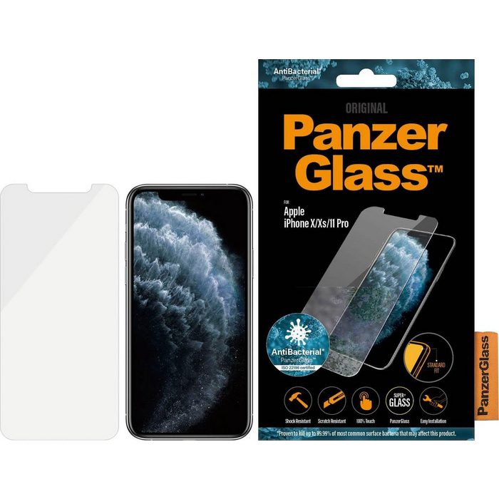 PanzerGlass Bildschirmschutzfolie für Apple iPhone X/Xs/11 Pro für Apple iPhone 11 Pro Apple iPhone X Apple iPhone Xs Displayschutzglas