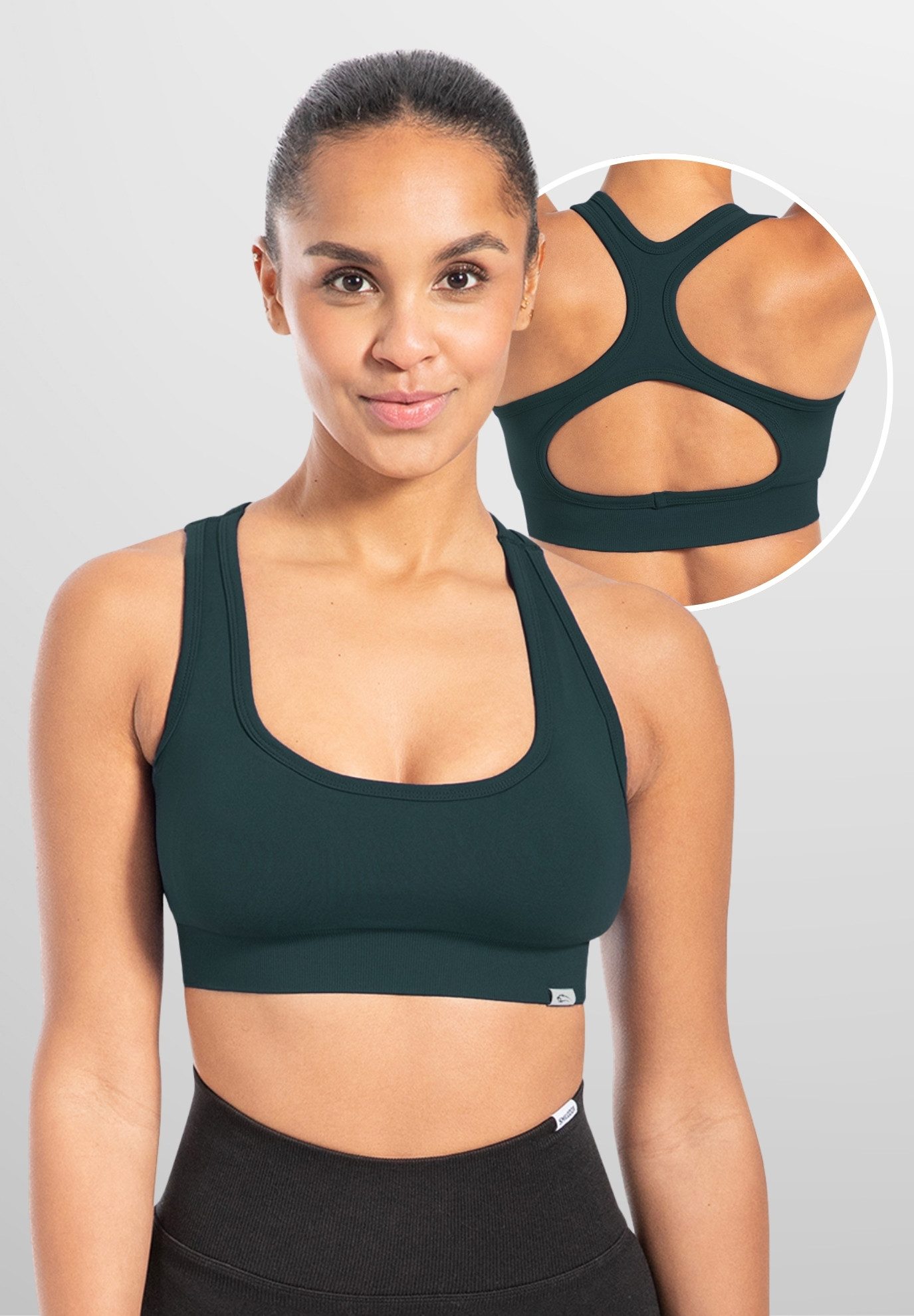 Smilodox Sport-BH Louisa, Blickdicht Rutschfestes Sport Bra, Gerippter Stof günstig online kaufen