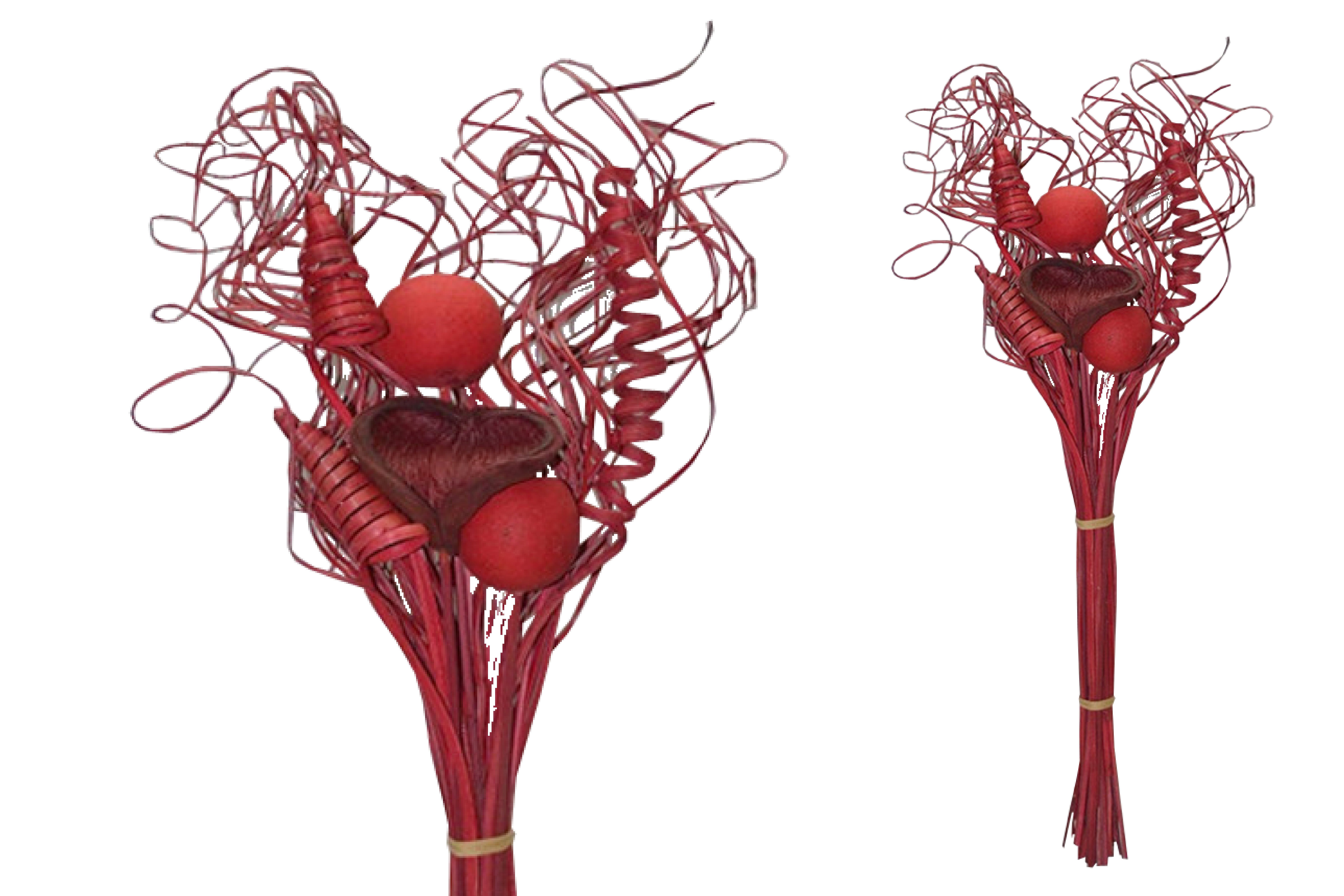 Trockenblume Grabstrauß BOHO Style Smart Curly rot 66cm Exoten Grabdeko, fi günstig online kaufen