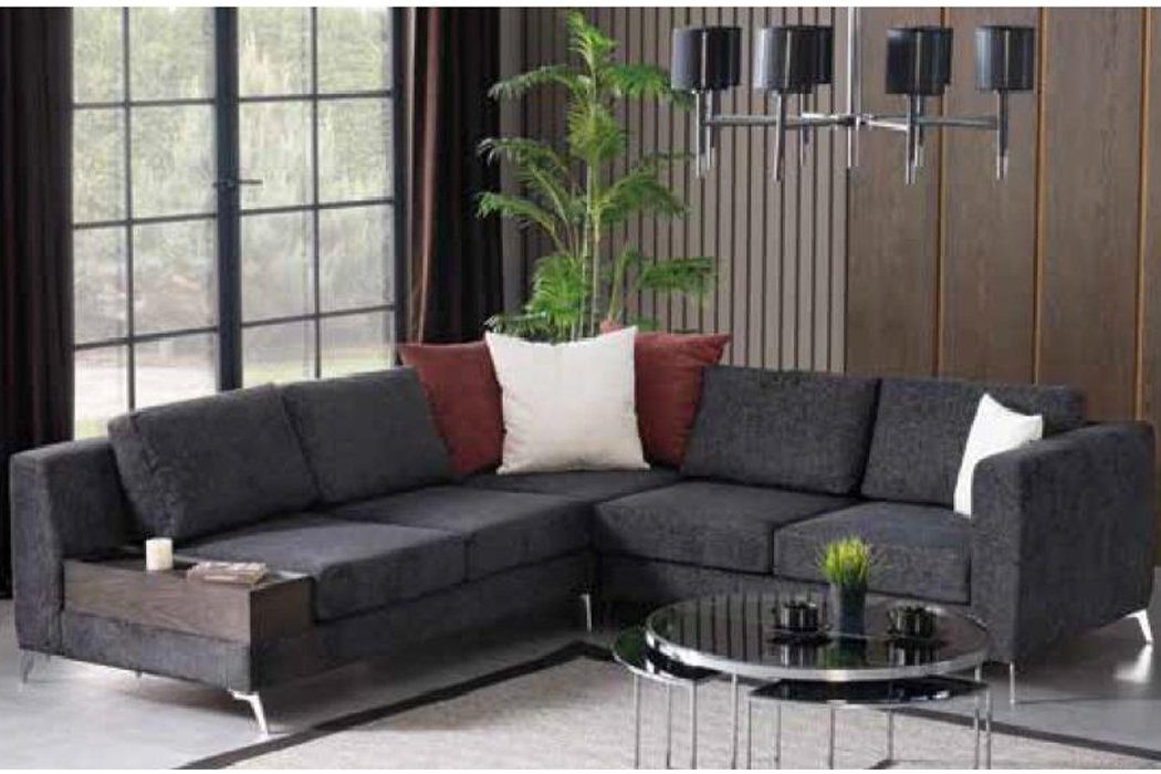JVmoebel Ecksofa Wohnzimmer Ecksofa L-Form Sofa Luxus Sofas Modern Stoff Design