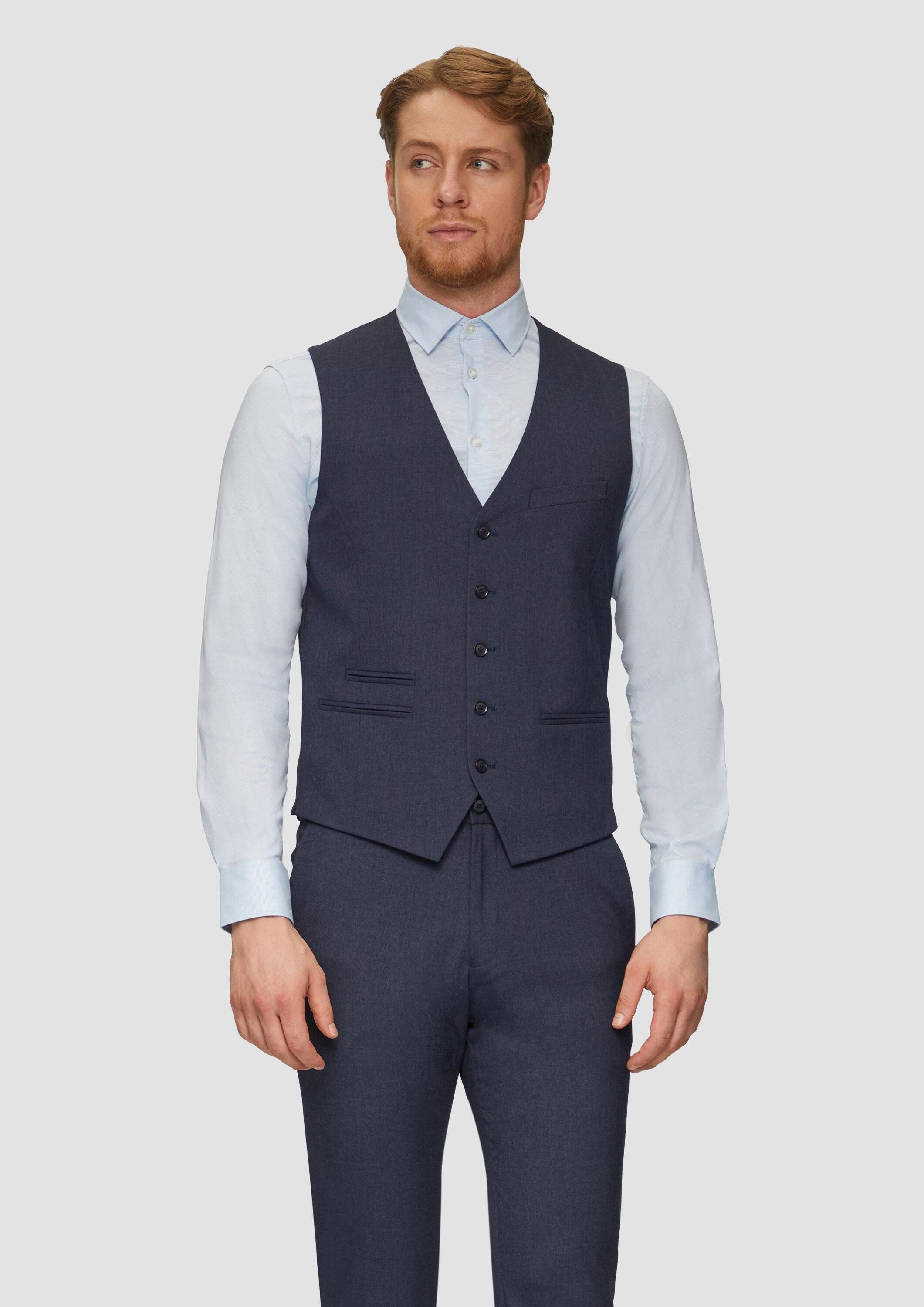 s.Oliver Jackenblazer Indoor-Weste S.ONICE s.O PURE: Anzugweste aus Viskosestretch