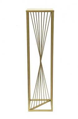 DanDiBo Blumenhocker Blumenhocker Metall Gold Eckig 100 cm Blumenständer Beistelltisch