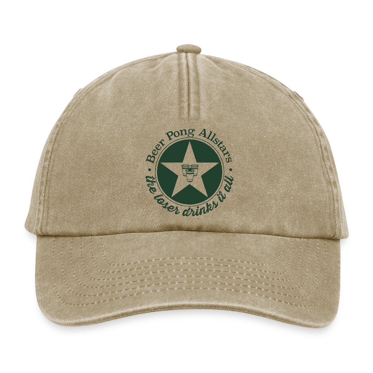 Spreadshirt Baseball Cap Beer Pong Allstars Party Enthusiast Design Vintage Cap (1-St)