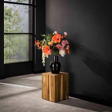 RINGO-Living Blumenständer Blumenständer Zola in Natur-dunkel aus Teakholz 450x350x350mm, Möbel