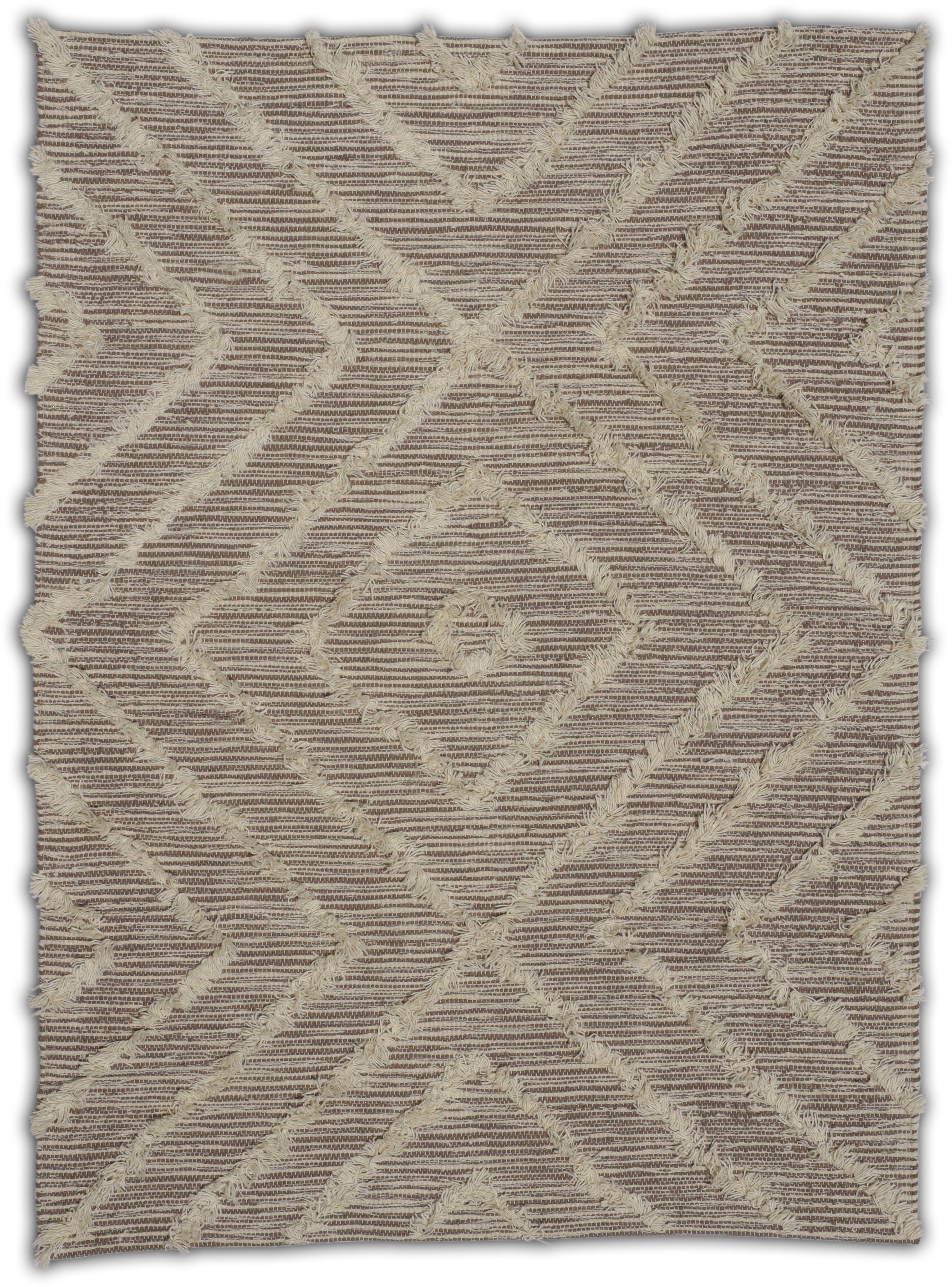 weiche Teppich my home, sand Rauten-Design Berber-Optik, Boho Look, rechteckig, Kanja, mm, 9 Höhe: Haptik,