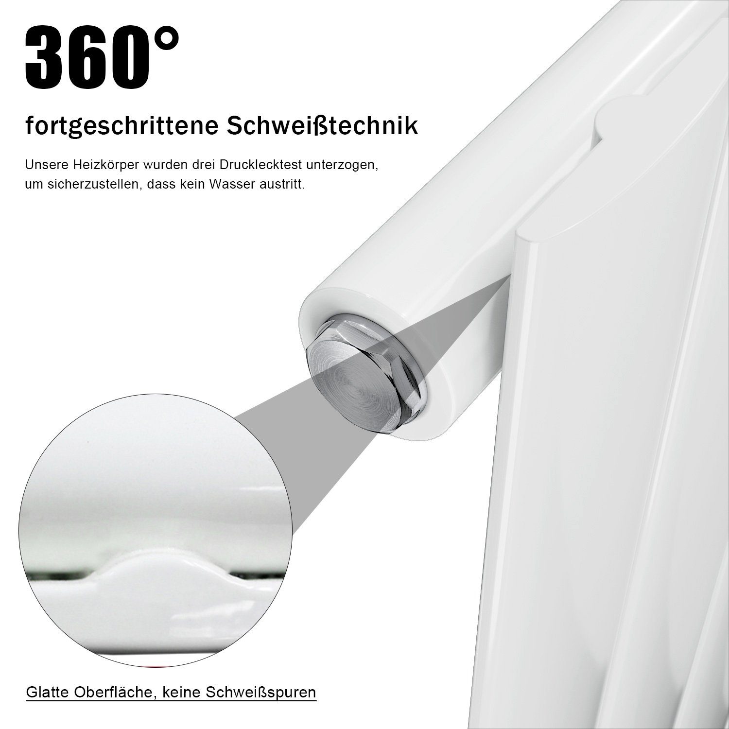 SONNI Heizkörper Heizkörper weiß Paneelheizkörper mit/ohne Chrom/weiß Thermostat, Einlagig/Doppellagig, Vertikal/Horizontal – Bild 3 von 5