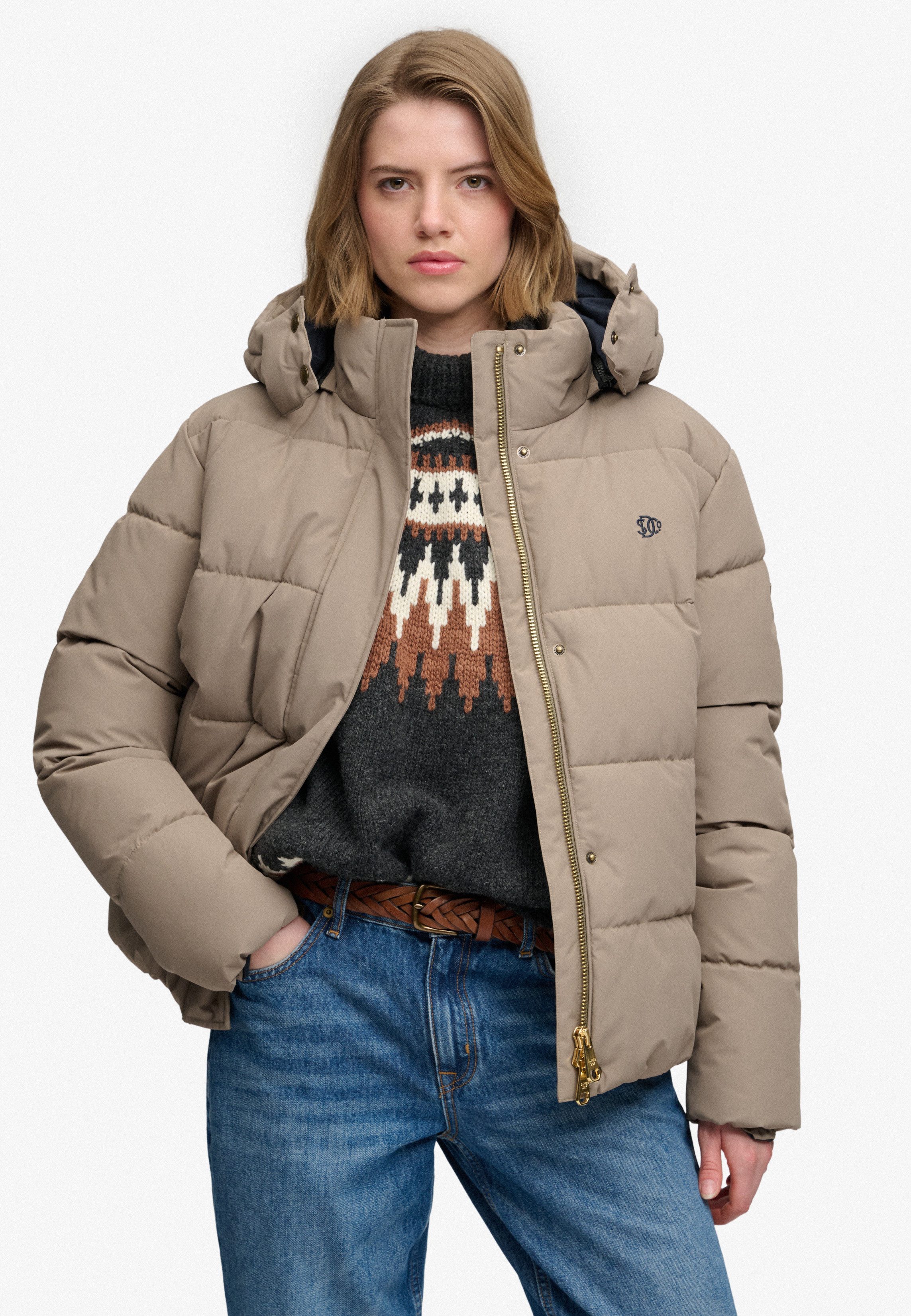 Superdry Steppjacke PREMIUM HOOD PUFFER JKT Kunstfaser, relaxed fit – Bild 2 von 5