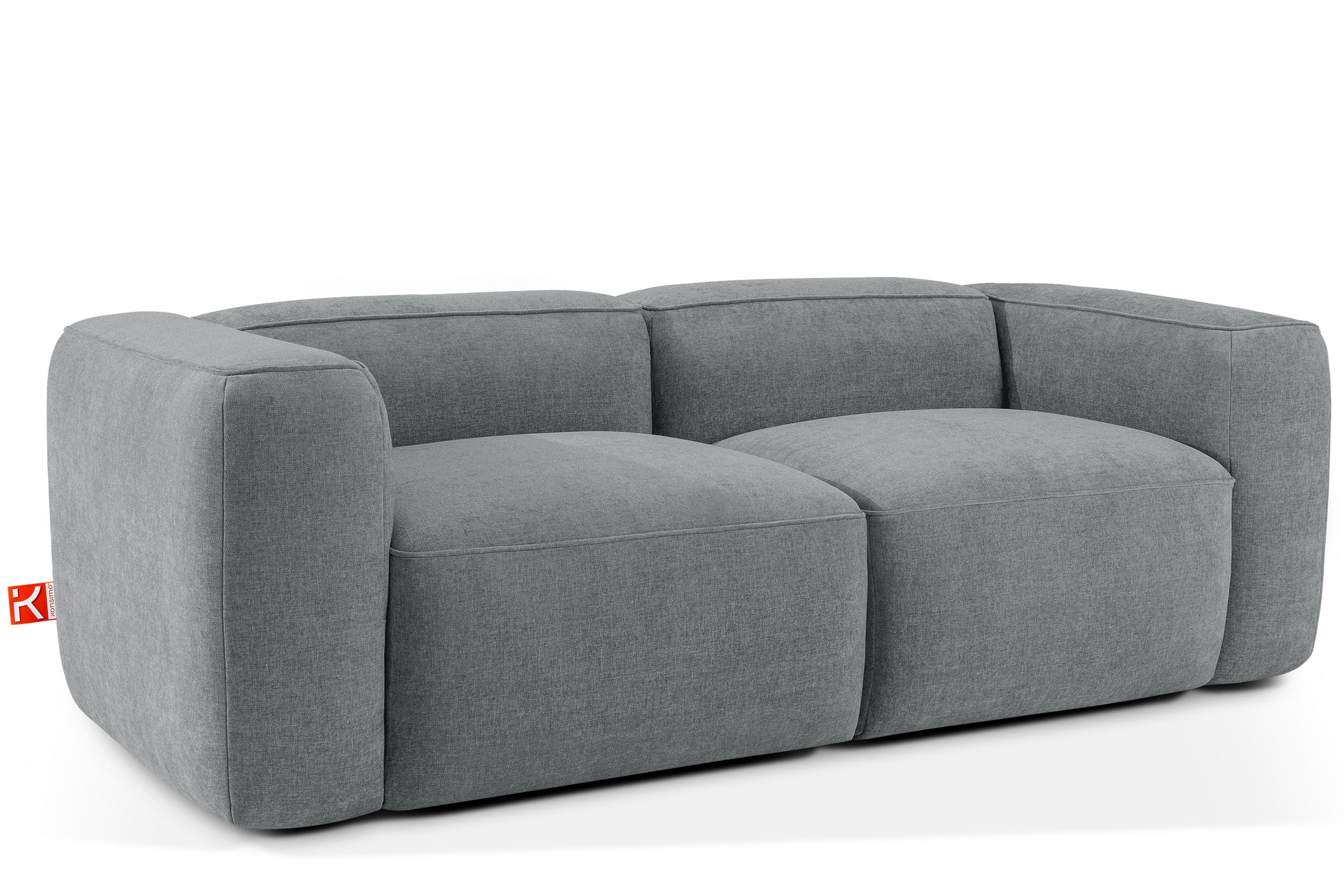 KONSIMO® Sofa FUBBO Einzelsofa, modulares Sofa, hergestellt in der EU, Sofa 2-Sitzer, mit Wellfedern in der Sitzfläche, extrem bequem, solide Qualität