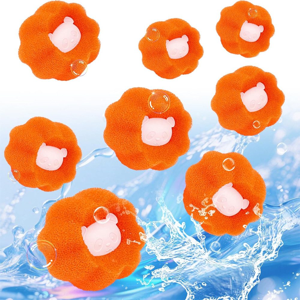 TUWENA Wäschekugel 8 Stücke Fusselbälle Waschmaschine, Wiederverwendbare Waschbälle, Waschkugel, Waschball