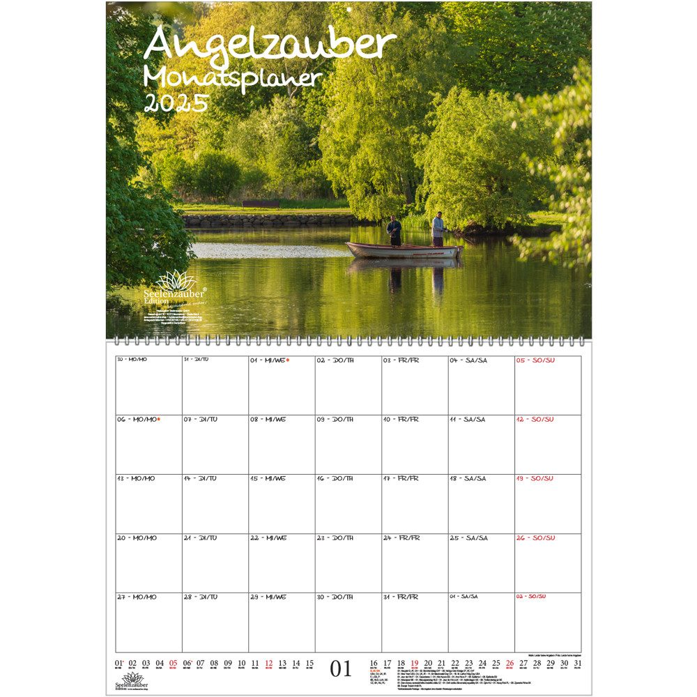 Seelenzauber Wandkalender Angelzauber Wand- Planer Kalender für 2025 
