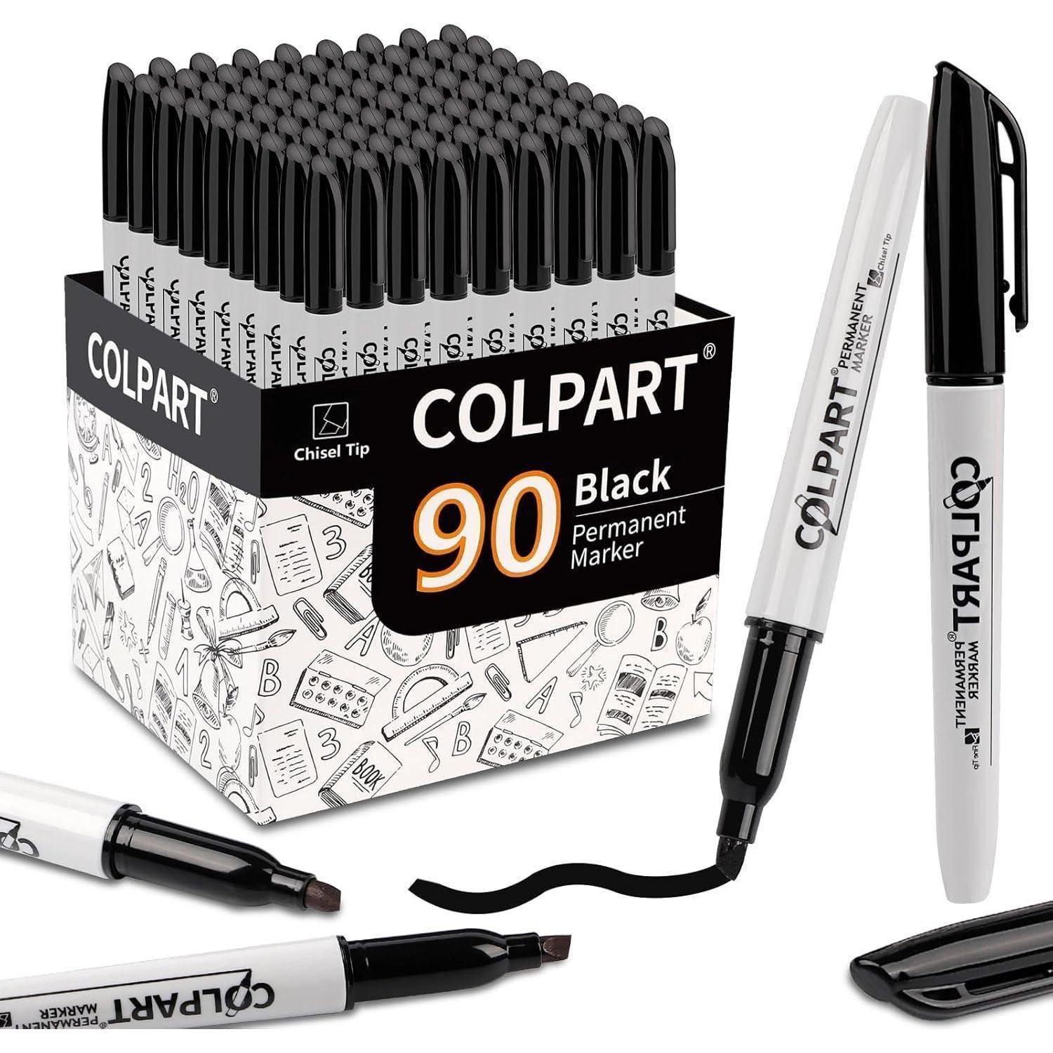 colpart Permanentmarker Permanent Маркеры 90er Set 5mm Keilspitze Wasserfest Zeichnen Metall