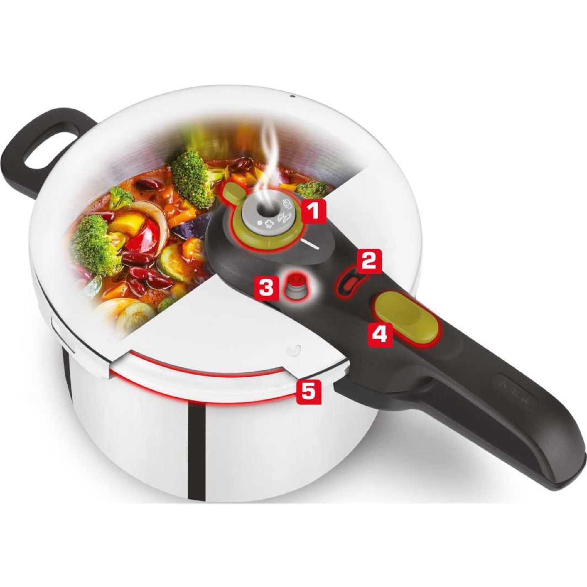 Geschirr-Set 5 Topf Neo, Tefal Schnellkochtopf P2530737, Tefal Secure