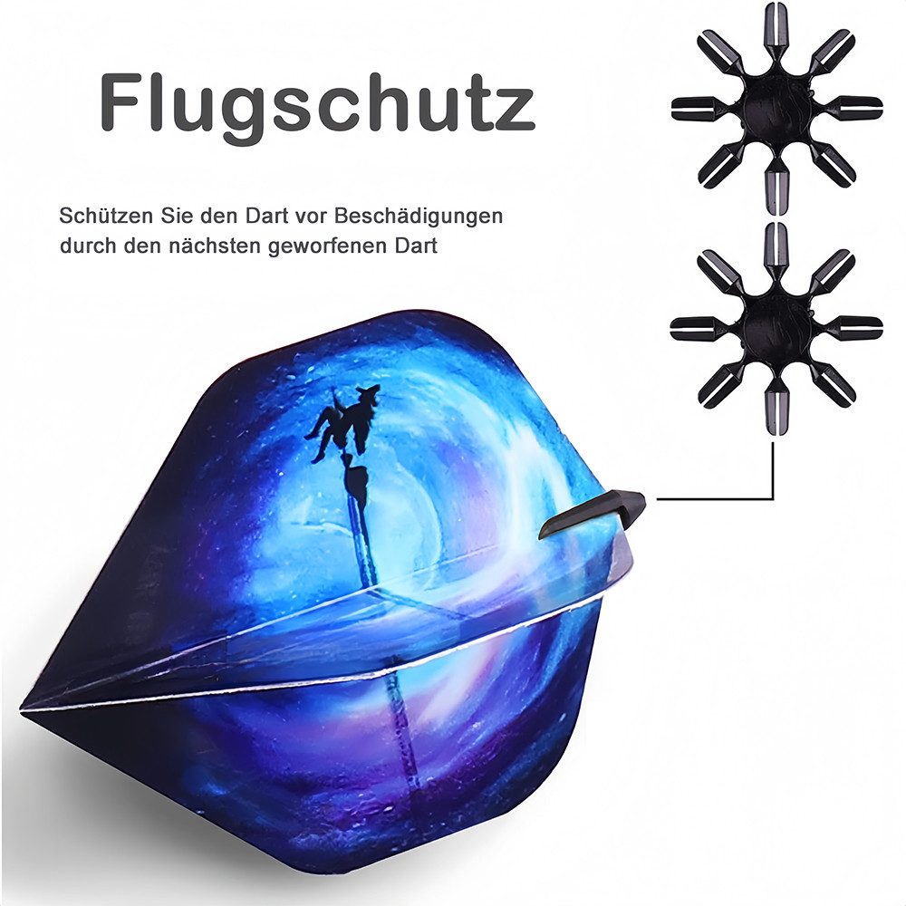 AFKSMILE Dartpfeil Dartpfeile mit Kunststoffspitze 12 Stück 16 Gramm Profi Dartpfeile Set, Dartpfeile für Elektronische Dartscheibe mit 12 Flights 20 Gummiringe – Bild 5 von 5