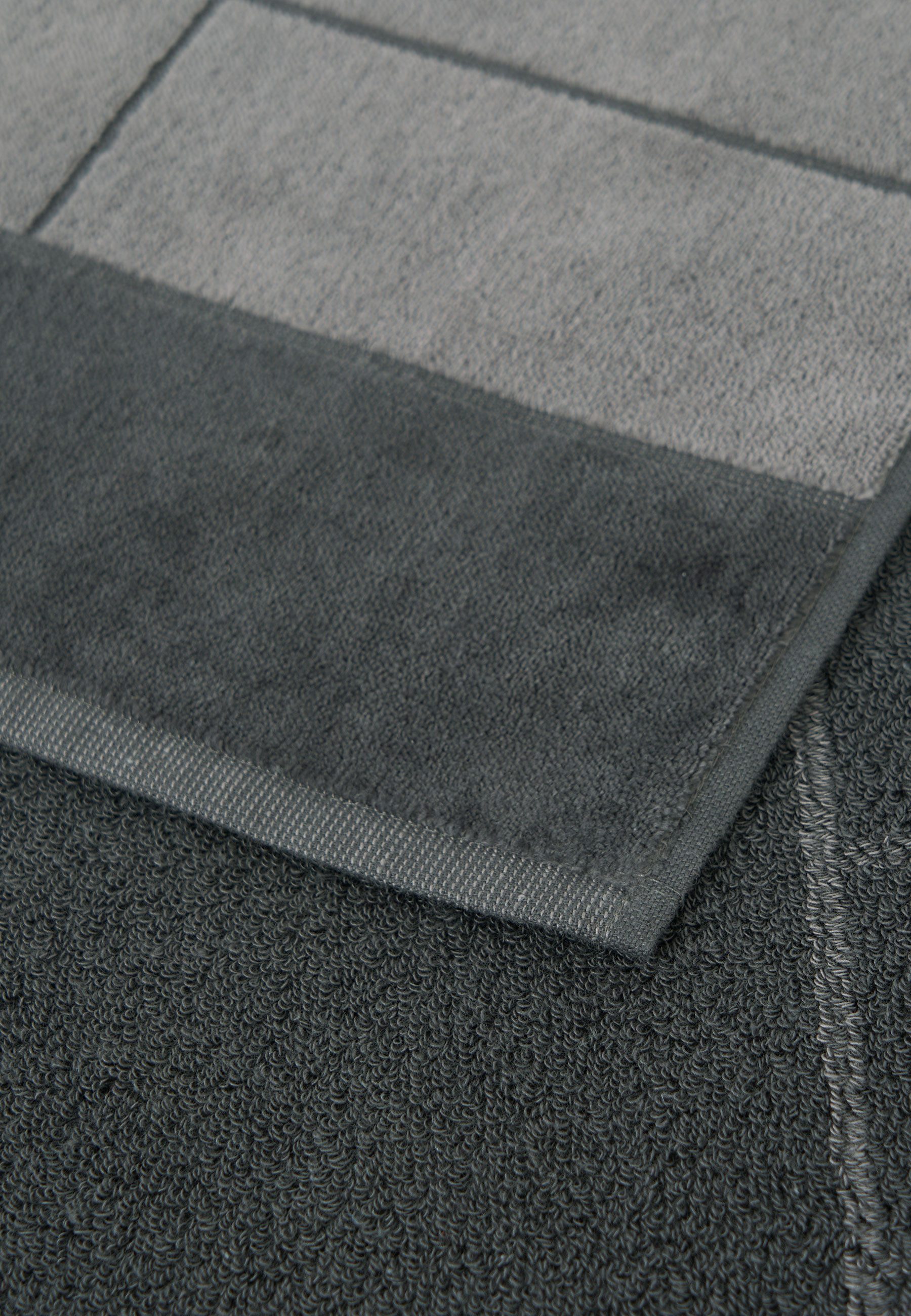 BOSS Home Handtuch DOUBLEB, Frottiervelours (1-St), mit Label-Applikationen, mit Bordüre und B BOSS Logo