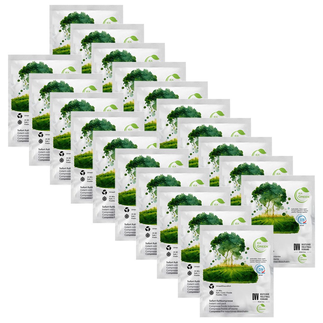 IEA Green Kühlpad IEA Green Sofort Kaltkompressen - 20er Box, 20-tlg., kühlend, nachhaltig