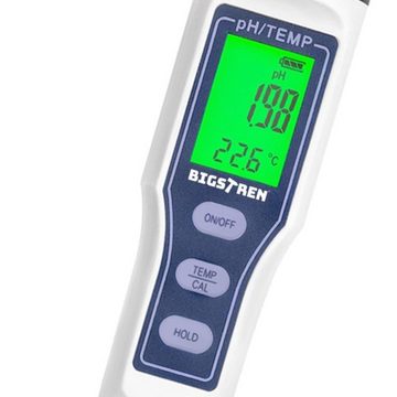 BIGSTREN pH-Messgerät AquaCheck LED Wasserqualitätstester, (Messgerät, Wasserdicht, automatische Abschaltung, batteriebetrieben), Wasserdichtes Gehäuse und automatische Abschaltung nach Inaktivität.