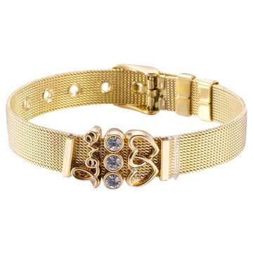 Heideman Armband Milanaise gold (Armband, inkl. Geschenkverpackung), mit verschiedenen Charms "Love" und "Herzchen"