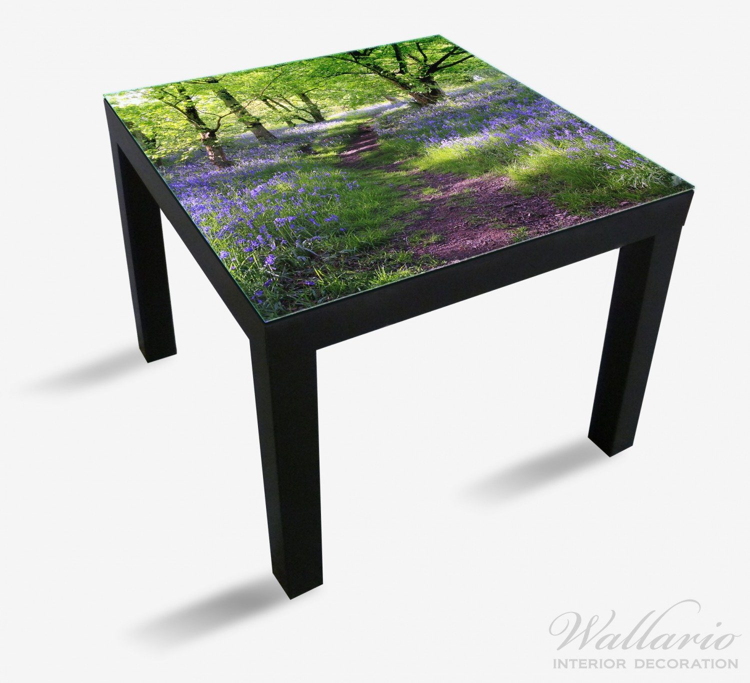 für Ikea Wallario im St), Lack (1 geeignet Blaues Wald Tischplatte Tisch Hasenglöckchen