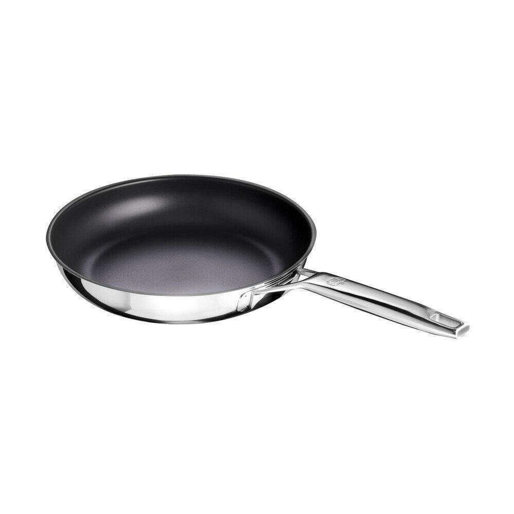 SCHULTE-UFER Bratpfanne Bratpfanne 28 cm Astral UniverSUS, (1-tlg), Edelstahl, schwarz, spülmaschinenfest, backofengeeignet, Antihaft