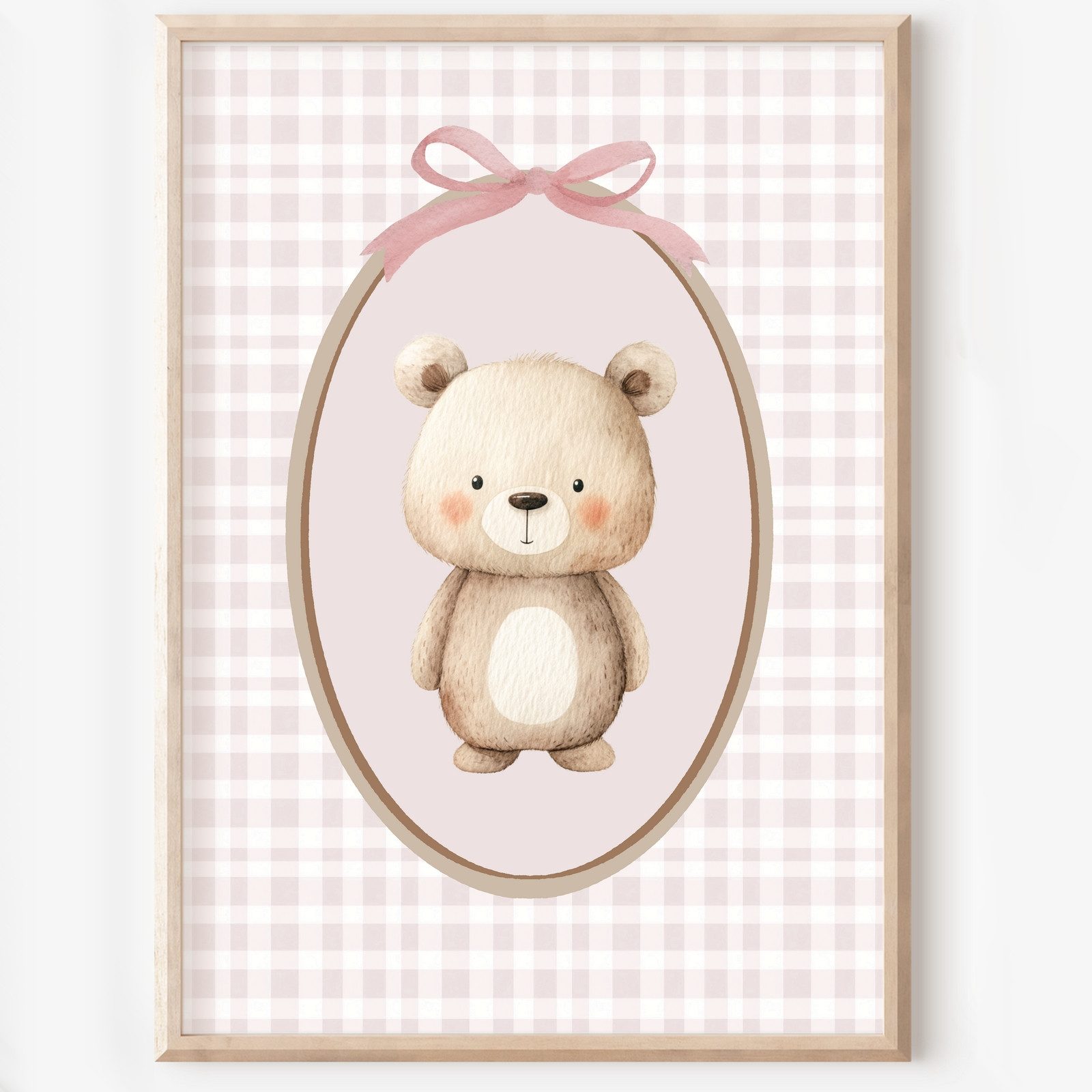 homestyle-accessoires Poster Kinderzimmer Bilderwand 6erSet Bilderset Babyzimmer LOVELY ANIMALS, - Ohne Bilderrahmen - Sorgfältige & sichere Verpackung -