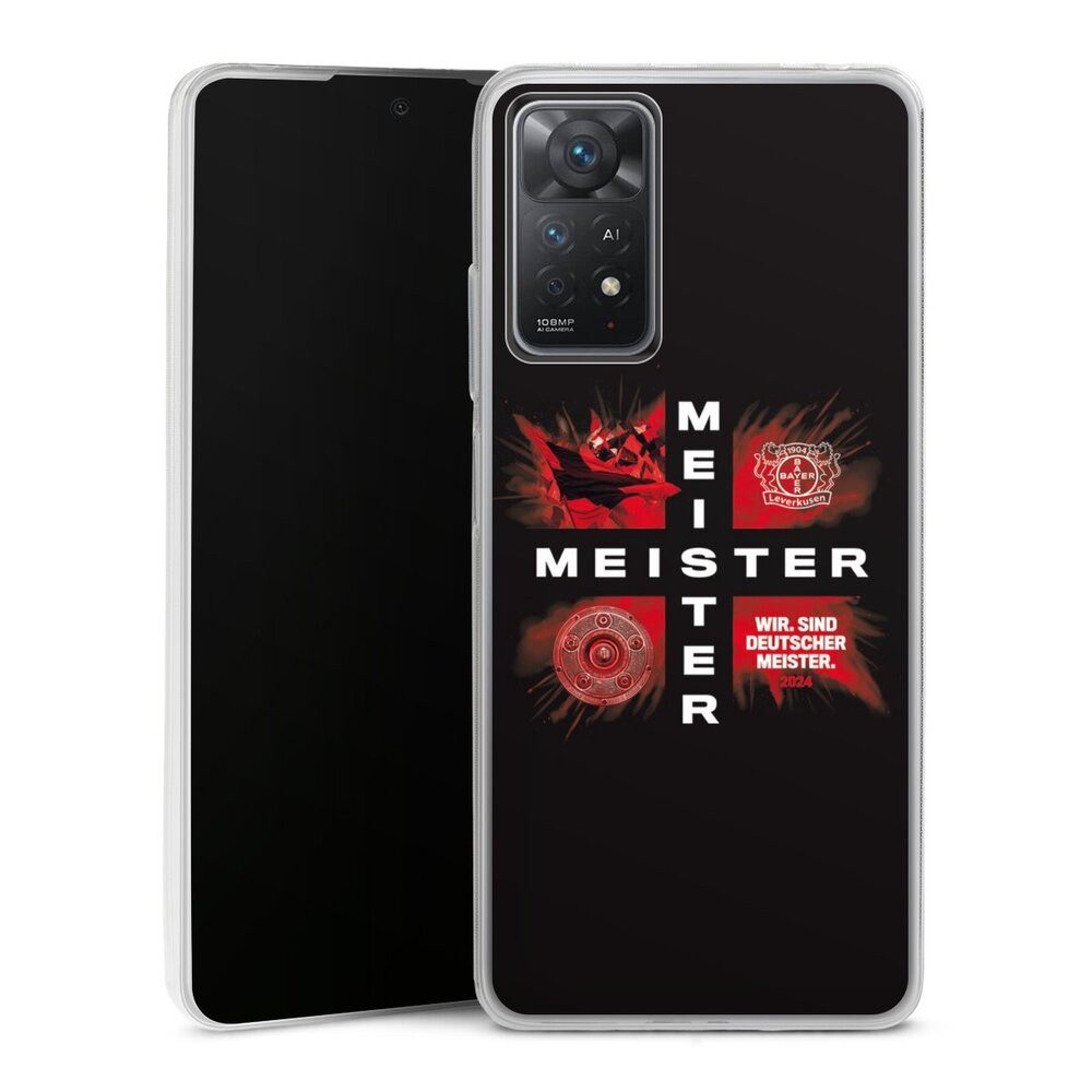 DeinDesign Handyhülle Bayer 04 Leverkusen Meister Offizielles Lizenzprodukt, Xiaomi Redmi Note 11 Pro 5G Slim Case Silikon Hülle Ultra Dünn