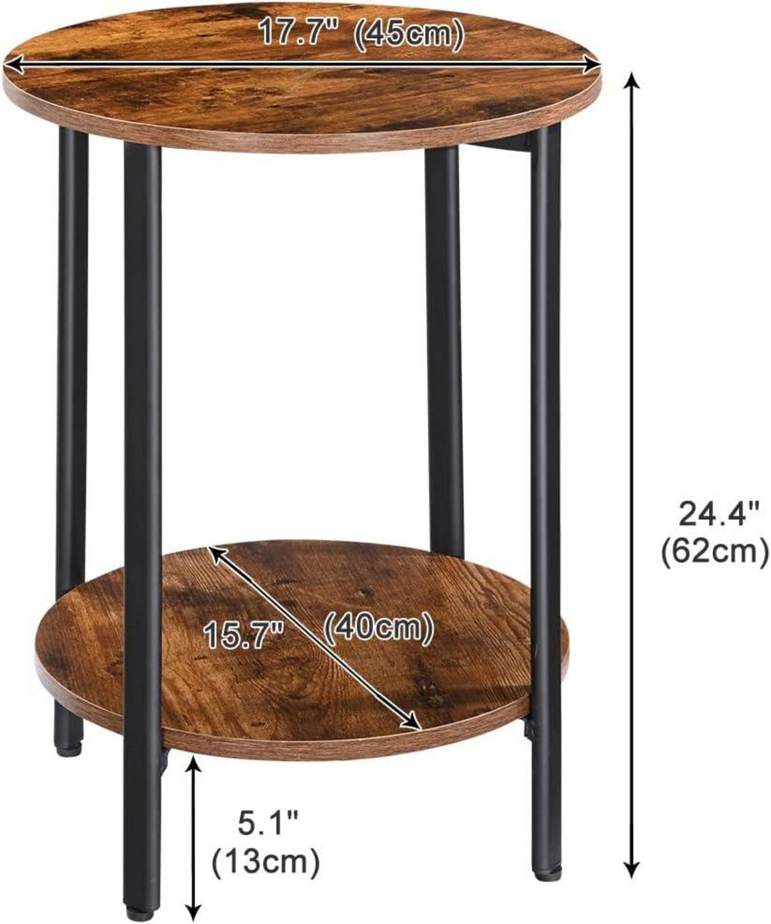 LuxusKollektion Beistelltisch Runder Beistelltisch 2 Ebenen günstig online kaufen