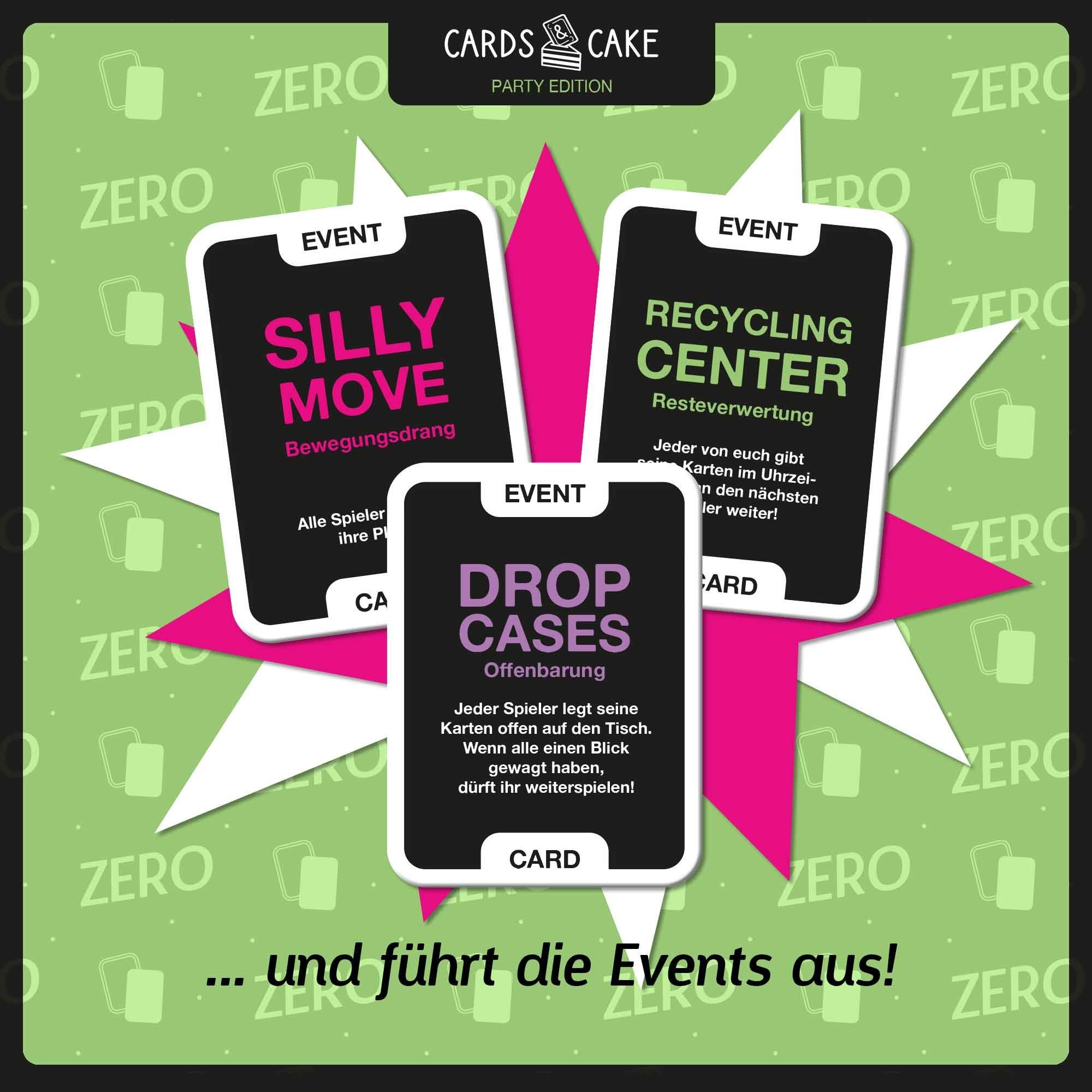 CAKE Spiel, & Fieses CARDS und Familien Gesellschaftsspiele Erwachsene Partyspiel, Zero, für Kartenspiel