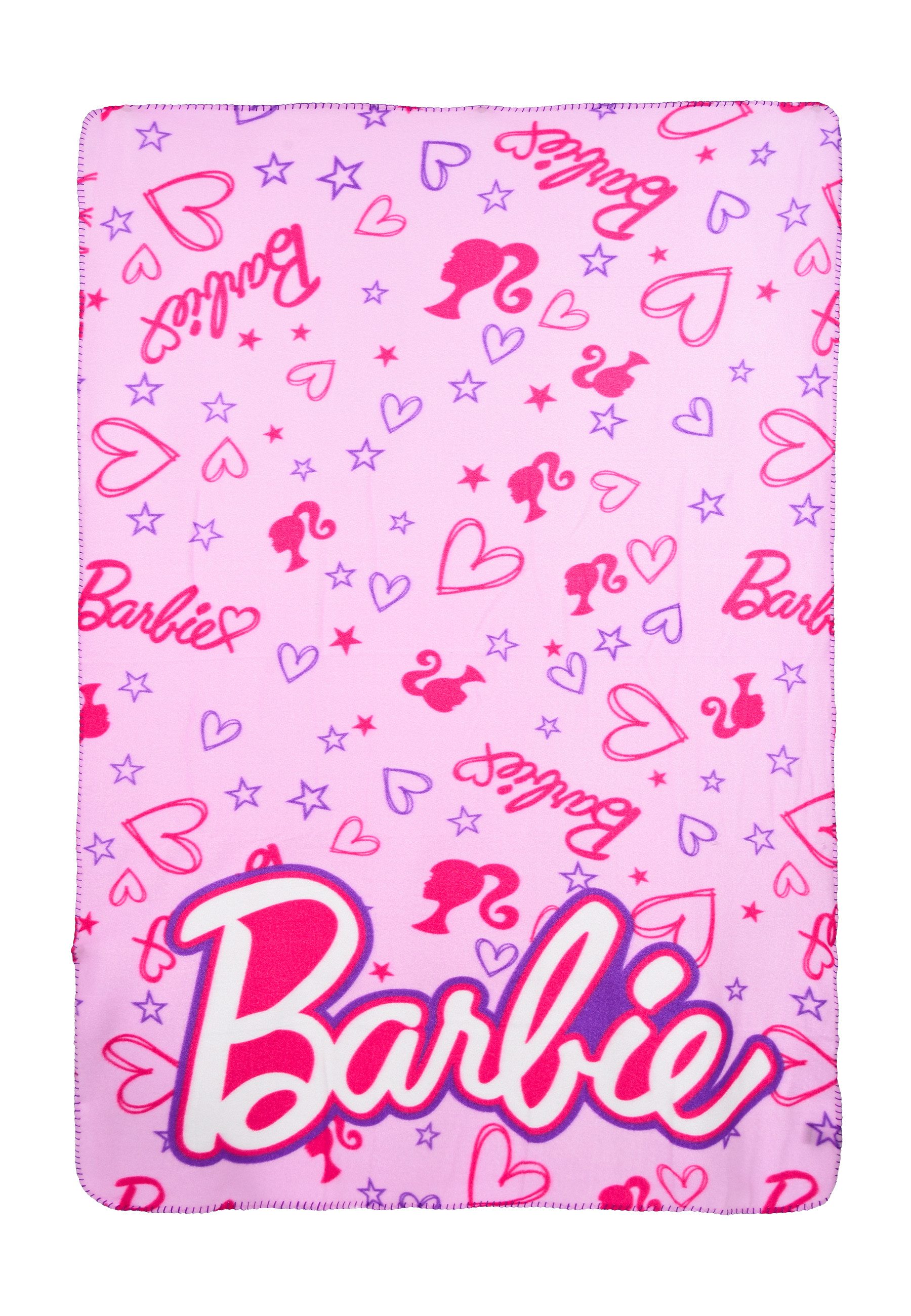 Kinderdecke Kinder Mädchen Kuscheldecke Fleece Decke, Barbie günstig online kaufen
