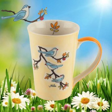 Mila Becher Mila Keramik-Tee-Becher Vögel, Keramik