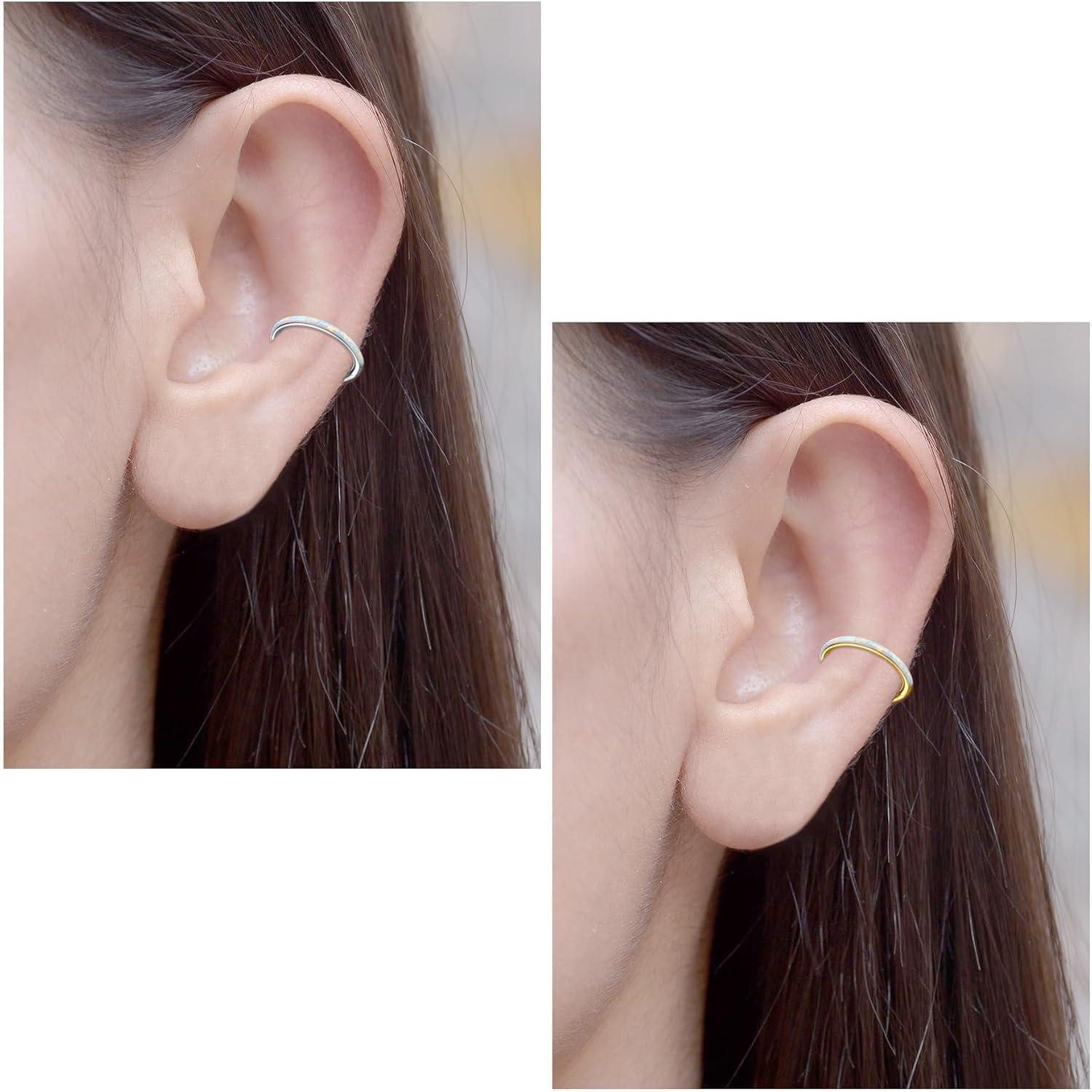 LuxusKollektion Nasenpiercing Opal Nasenring Chirurgenstahl Septumring 20G 18G 16G