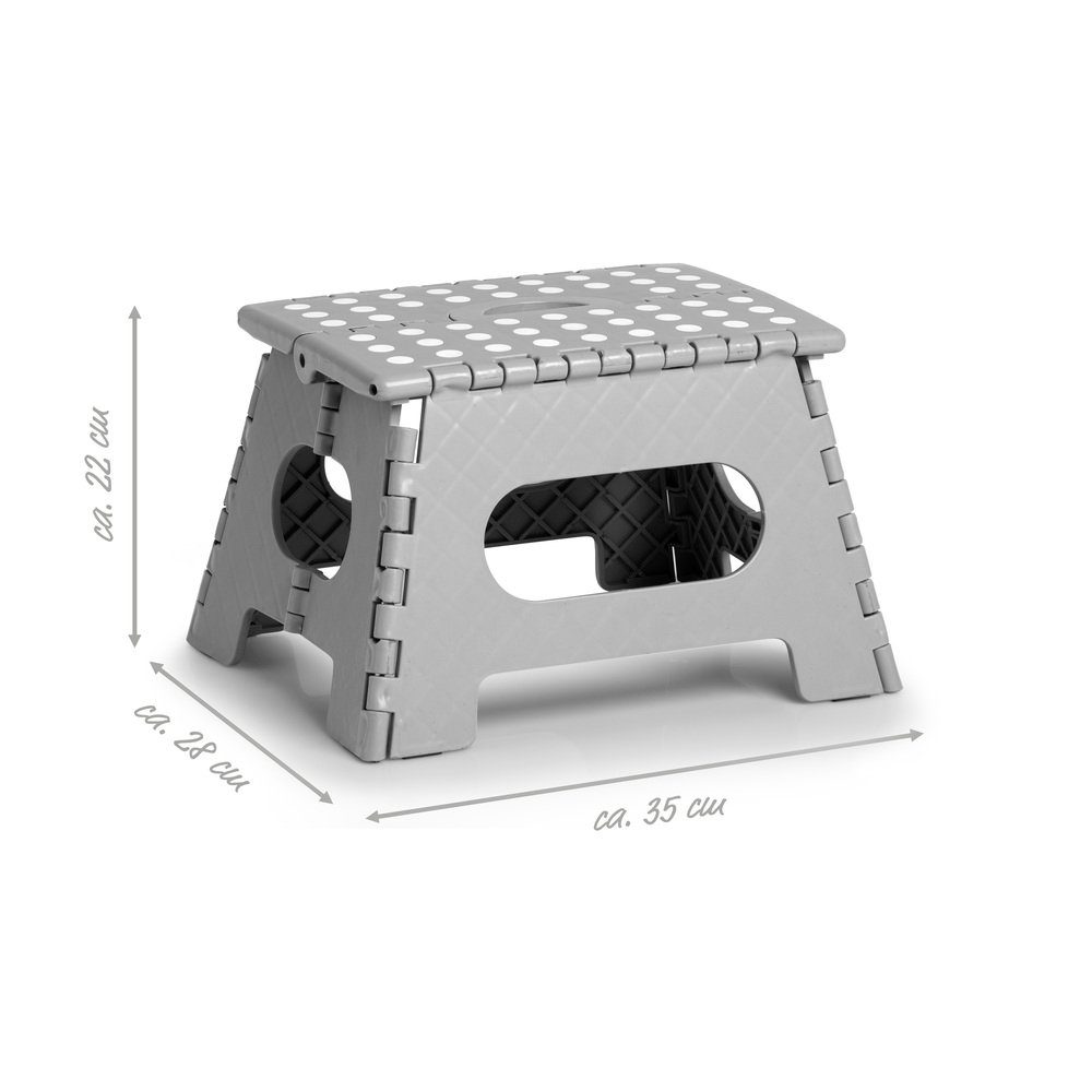 Zeller Present Ablageelement Klapphocker, Kunststoff, grau, günstig online kaufen