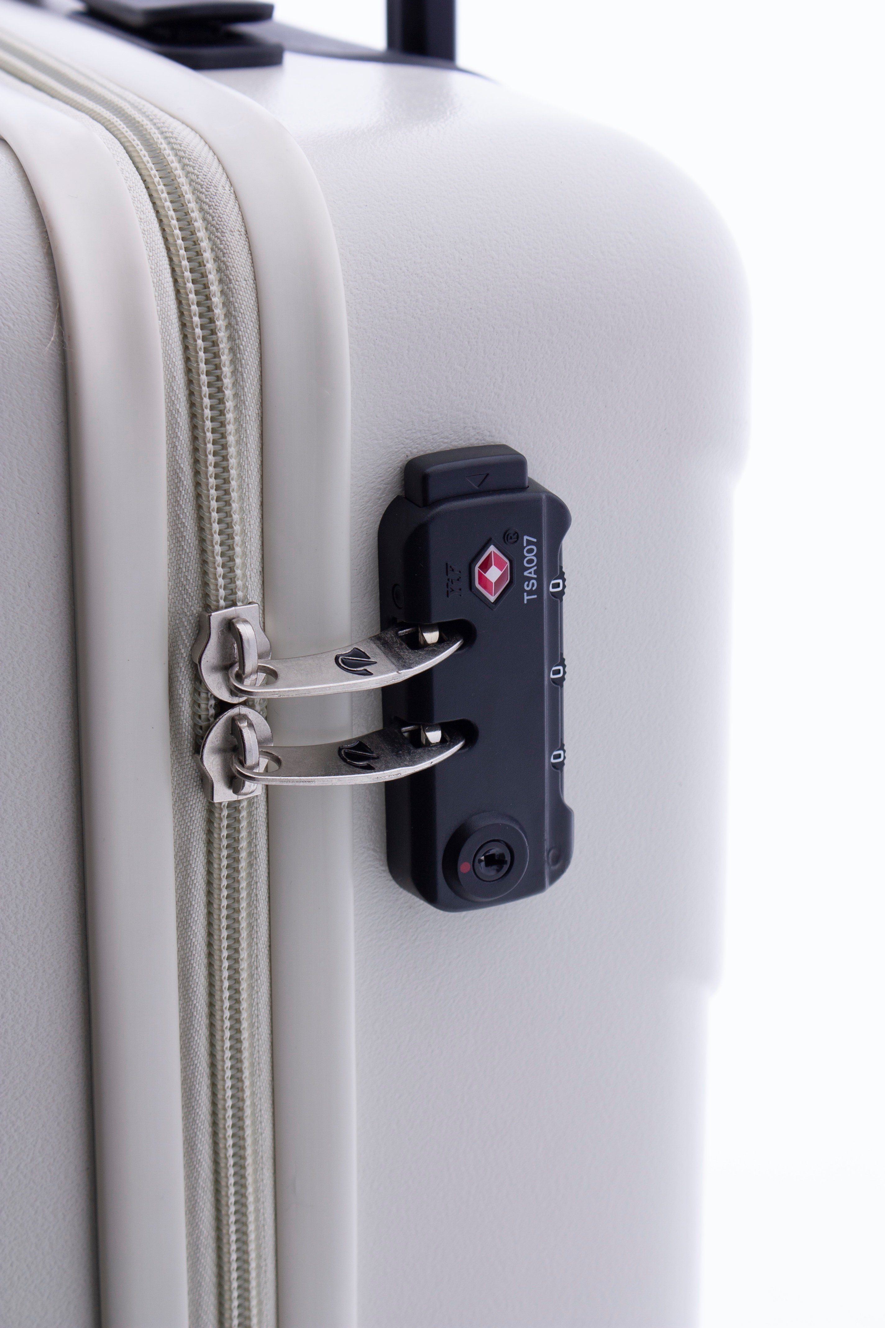 Koffer 3,3kg, Farben 4 cm, 4 TSA, 68 Hartschalen-Trolley - GLADIATOR M weiss Rollen