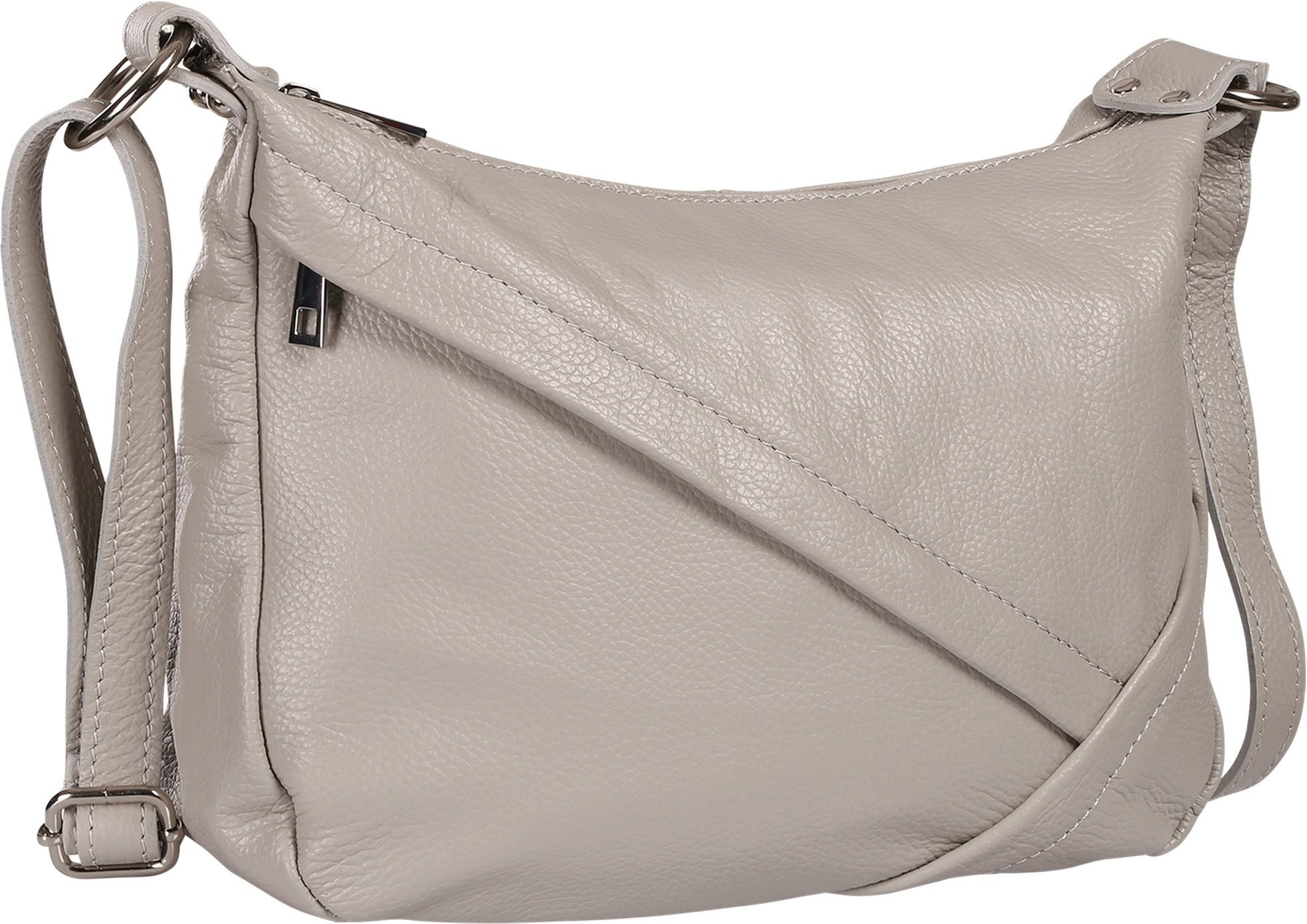 Schultertasche Toscanto Tasche hellgrau Schultertasche