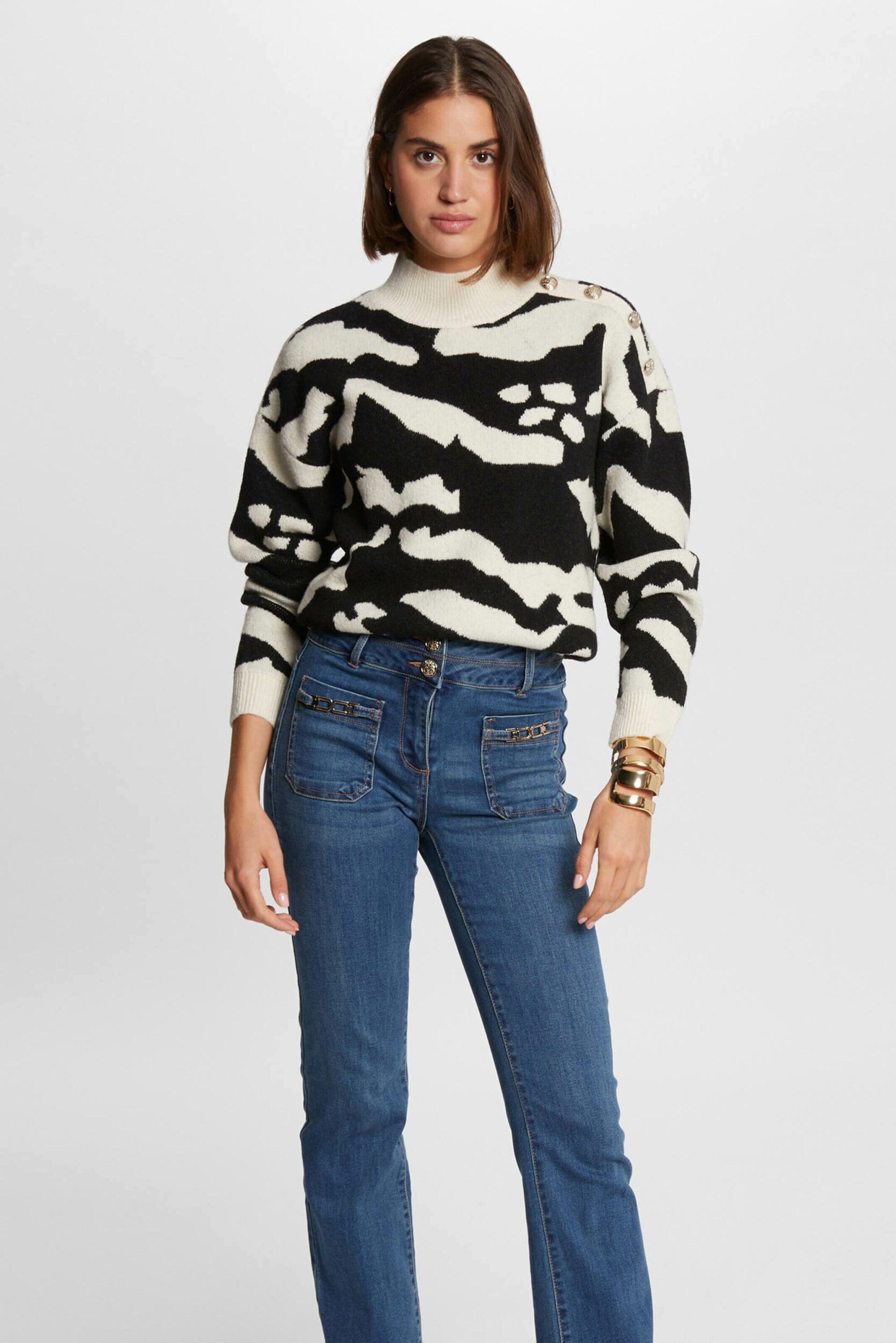 MORGAN Strickpullover 242-MFELIX (1-tlg) Plain/ohne Details