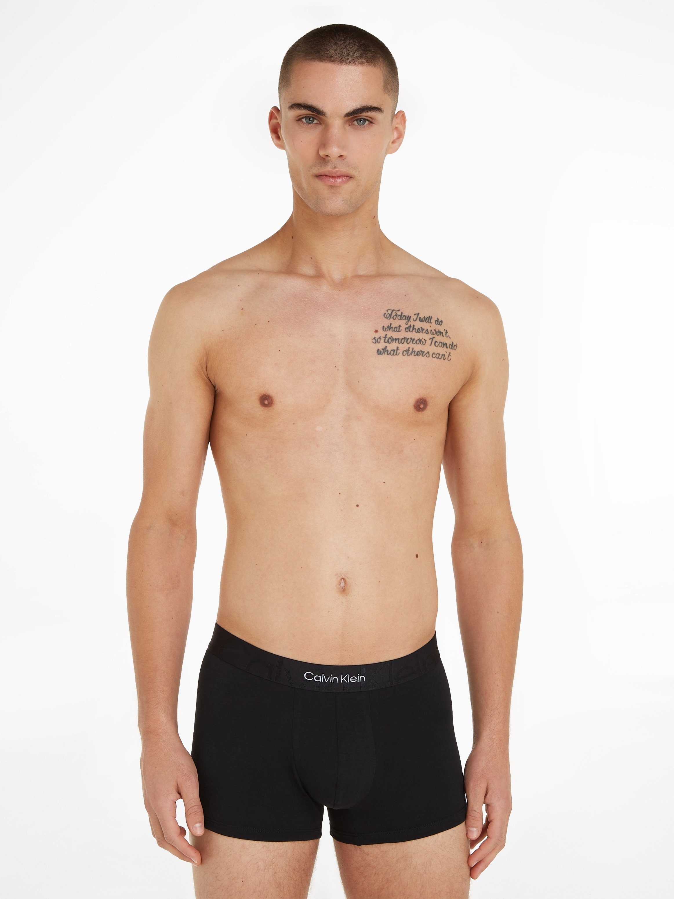 Calvin Klein Logoschriftzug Boxer Underwear Wäschebund schwarz mit am