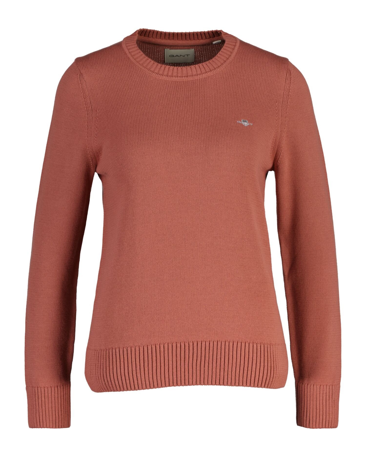 Gant Rundhalspullover CLASSIC COTTON C-NECK mit Zopfstrickmuster günstig online kaufen