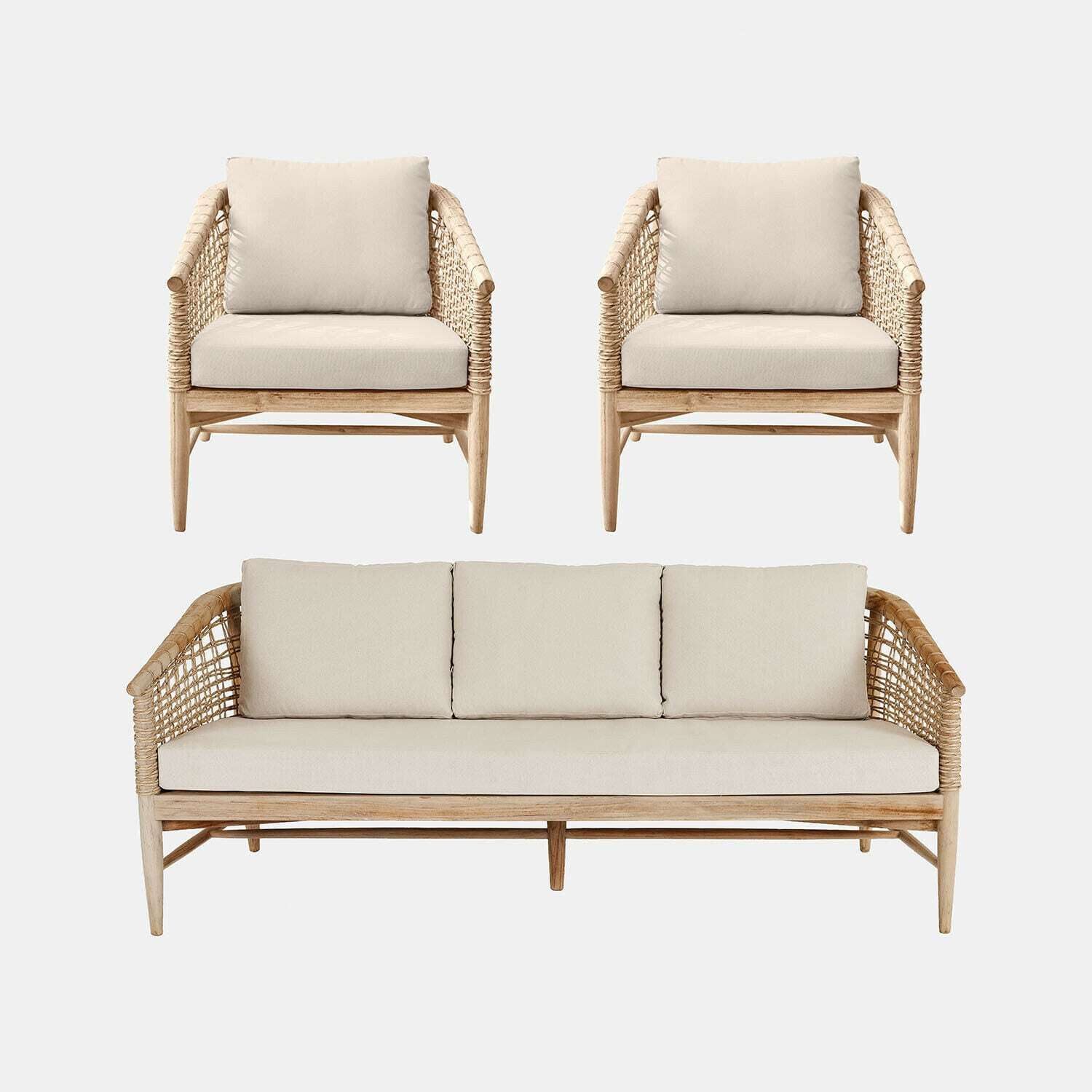Mirabeau Sitzgruppe Sitzgruppe Roselva braun/creme