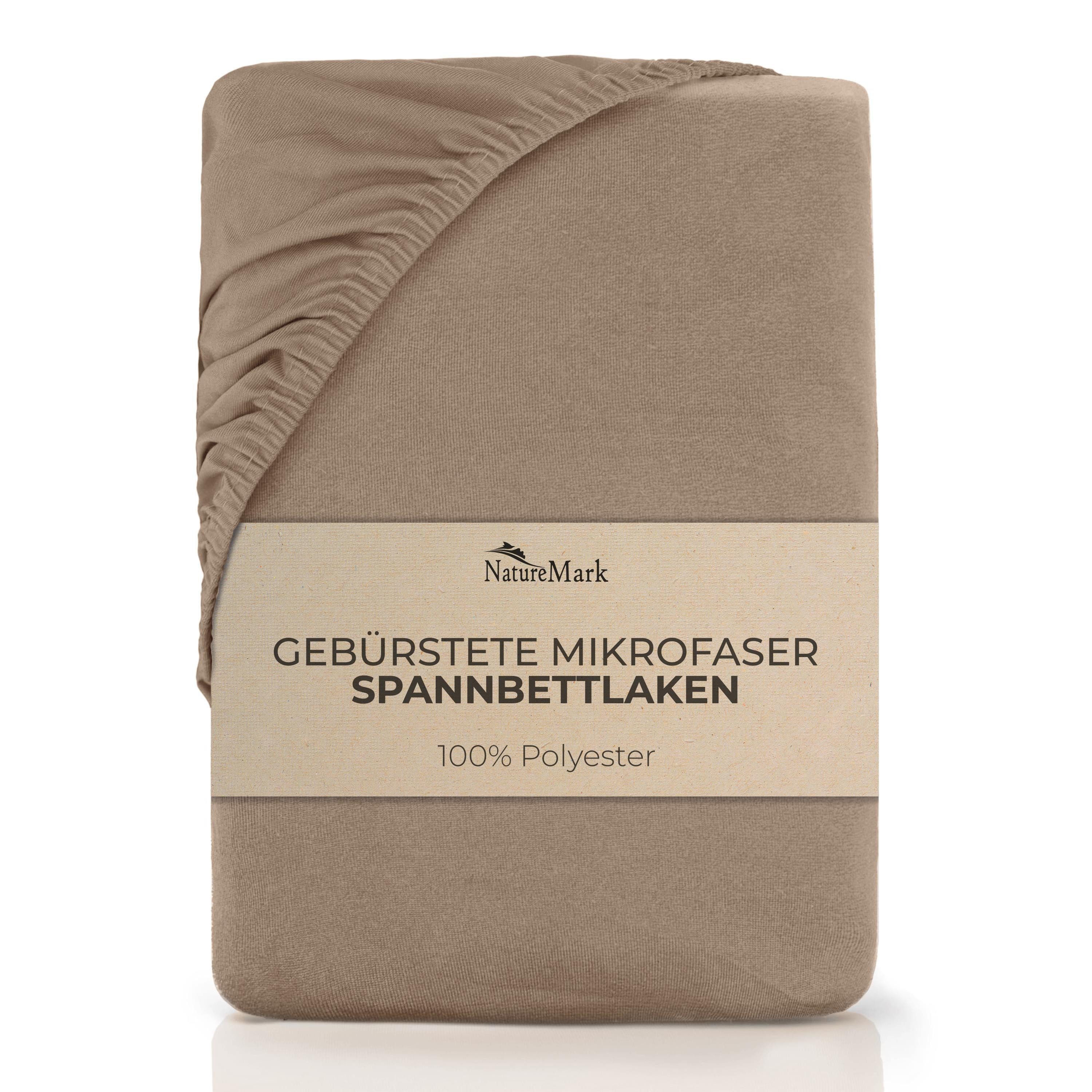 NatureMark Spannbettlaken Gebürstete Mikrofaser, Polyester, Gummizug: rundu günstig online kaufen
