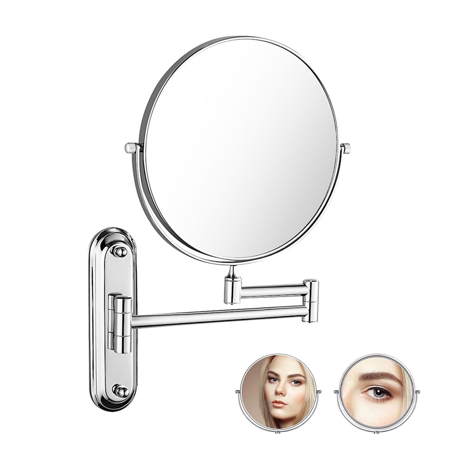 OSTWOLKE Kosmetikspiegel Wandmontage 6 Zoll 1X/10X Schminkspiegel Rasierspi günstig online kaufen