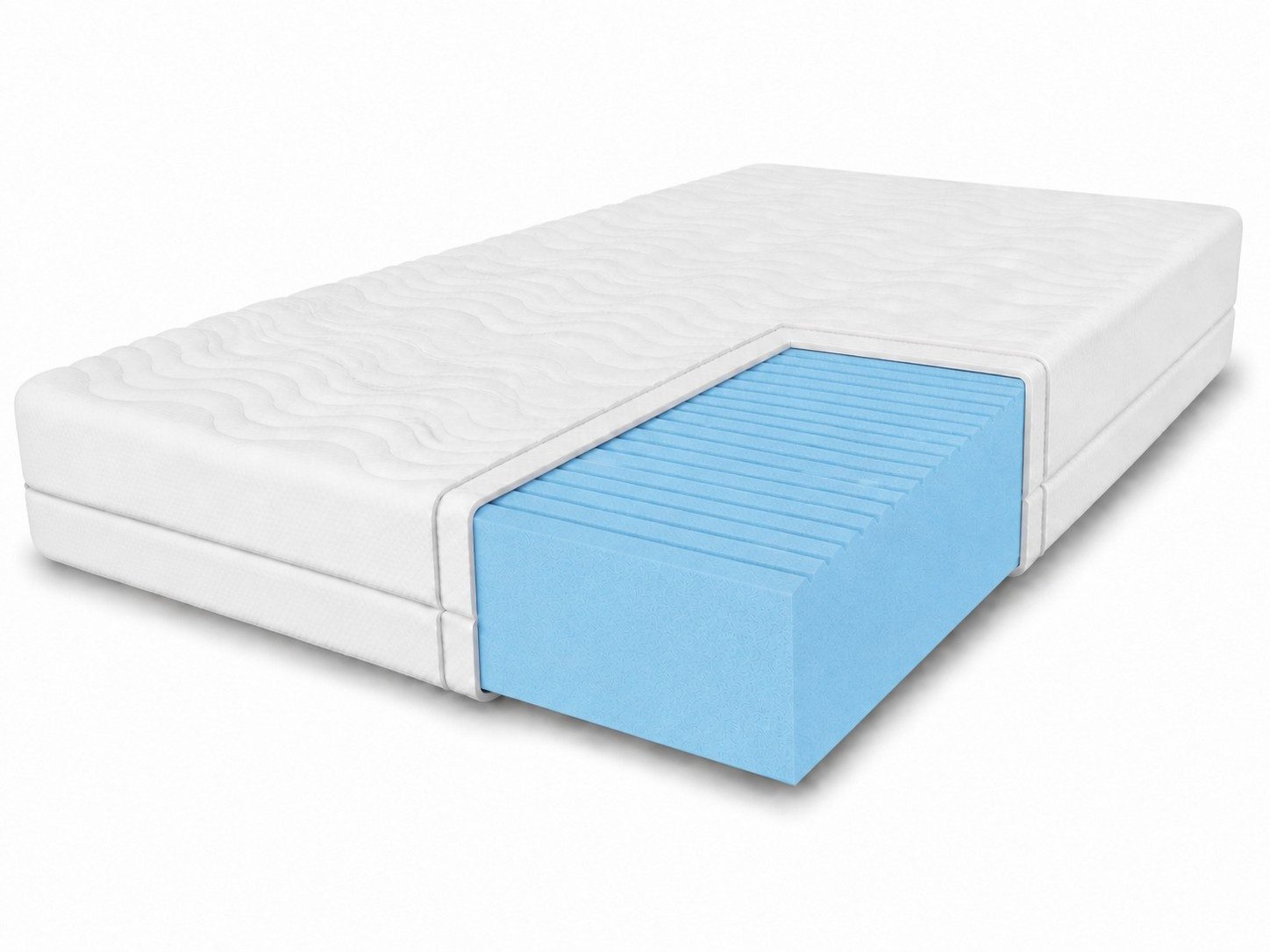 Komfortschaummatratze Olivia mit Massageschicht, Härtegrad H3, inkl. Bezug, MARPUR, 10 cm hoch