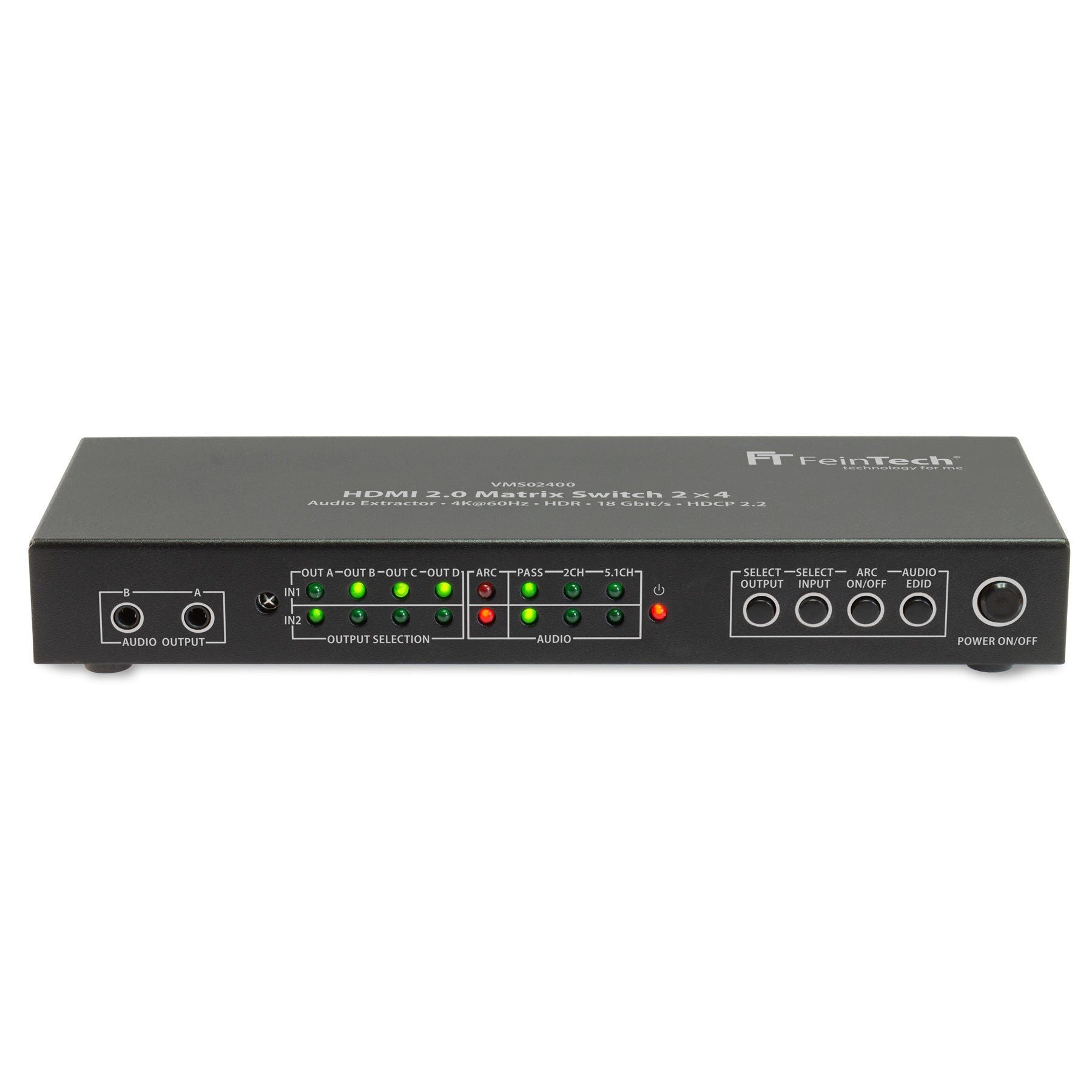 Audio / Video Matrix-Switch VMS02400 HDMI 2.0 Matrix Switch 2x4
