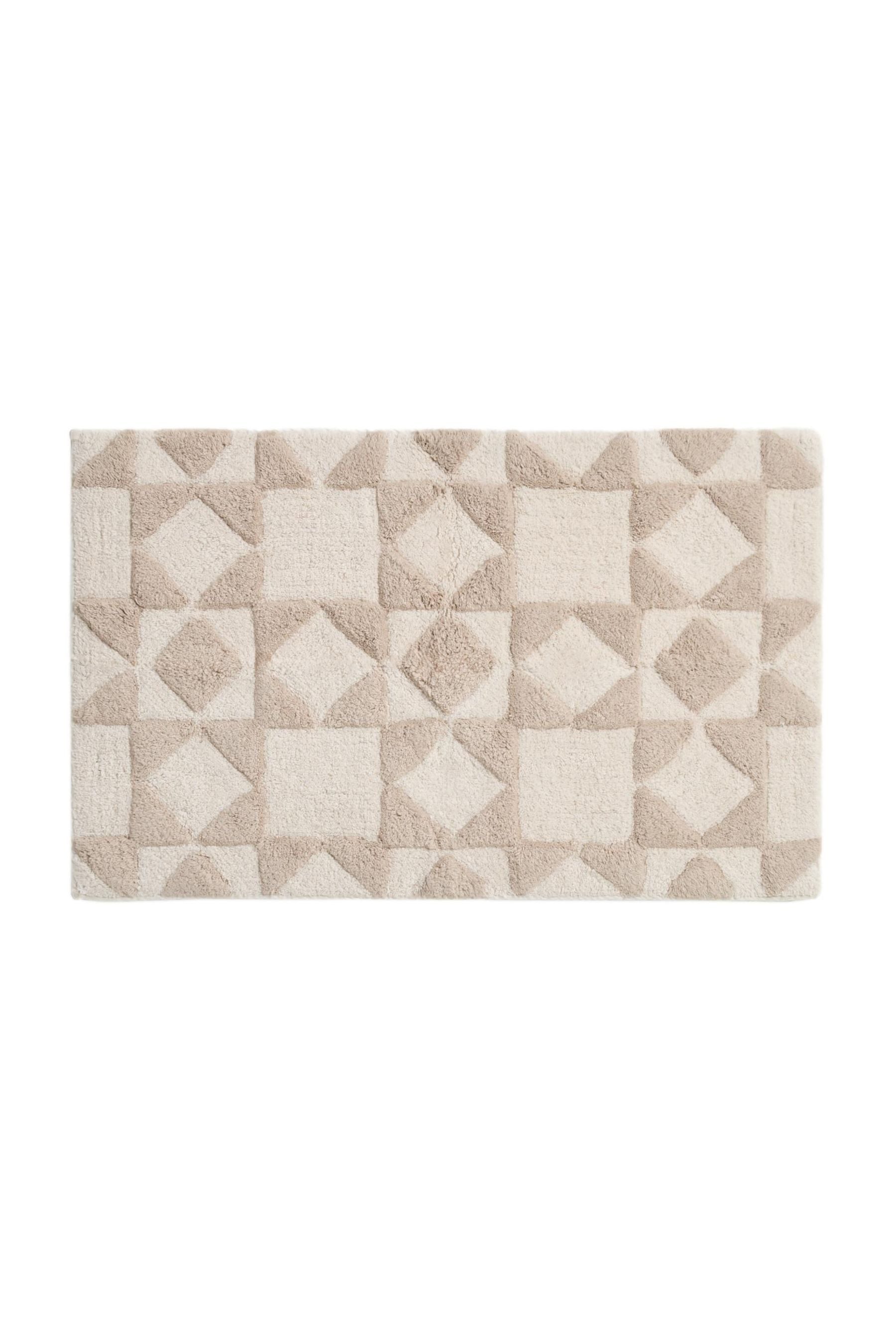 Next Badematte Badematte mit Geomuster, Höhe 80 mm, Baumwolle günstig online kaufen