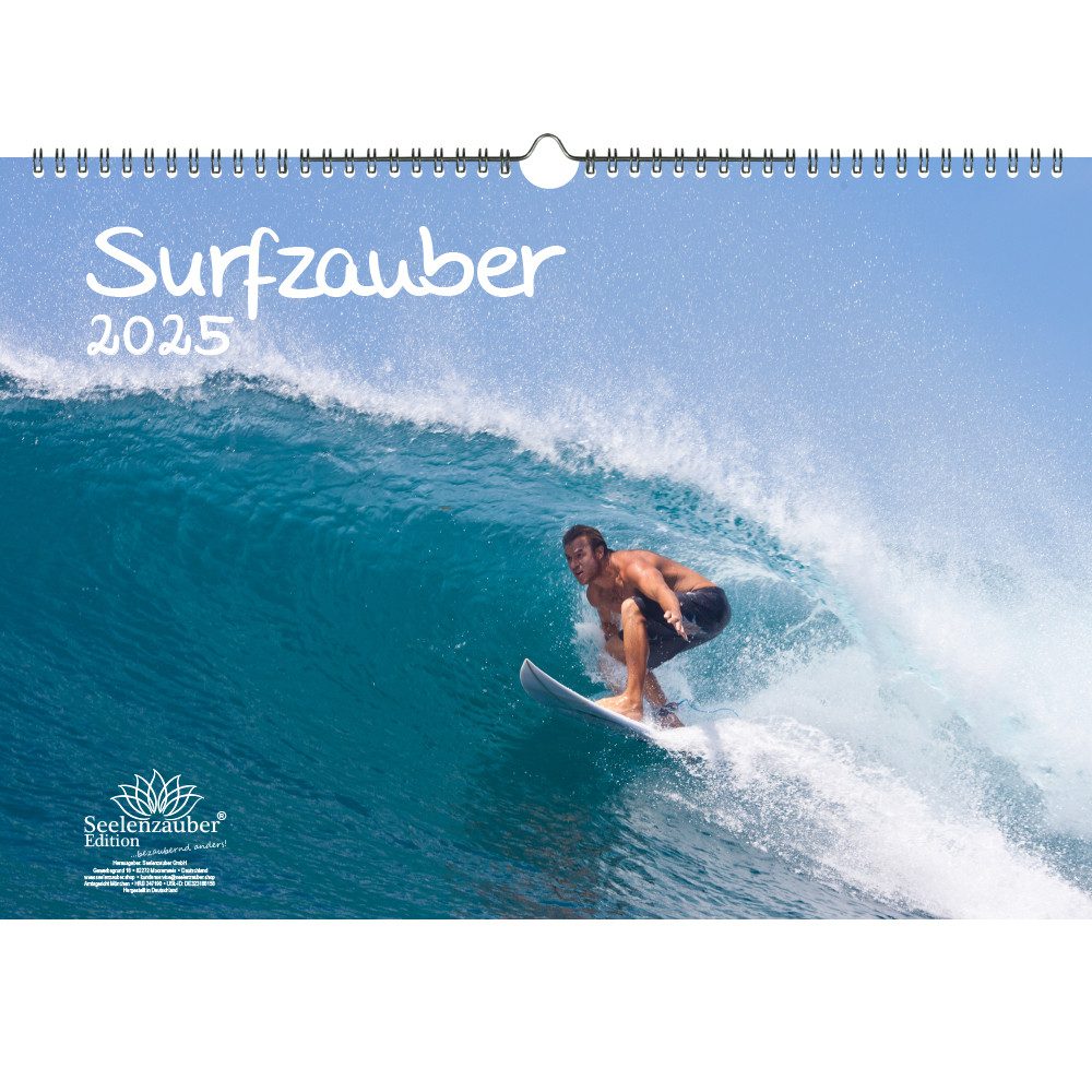 Seelenzauber Wandkalender Surfzauber DIN A3 Kalender für 2025 Surfer und surfen