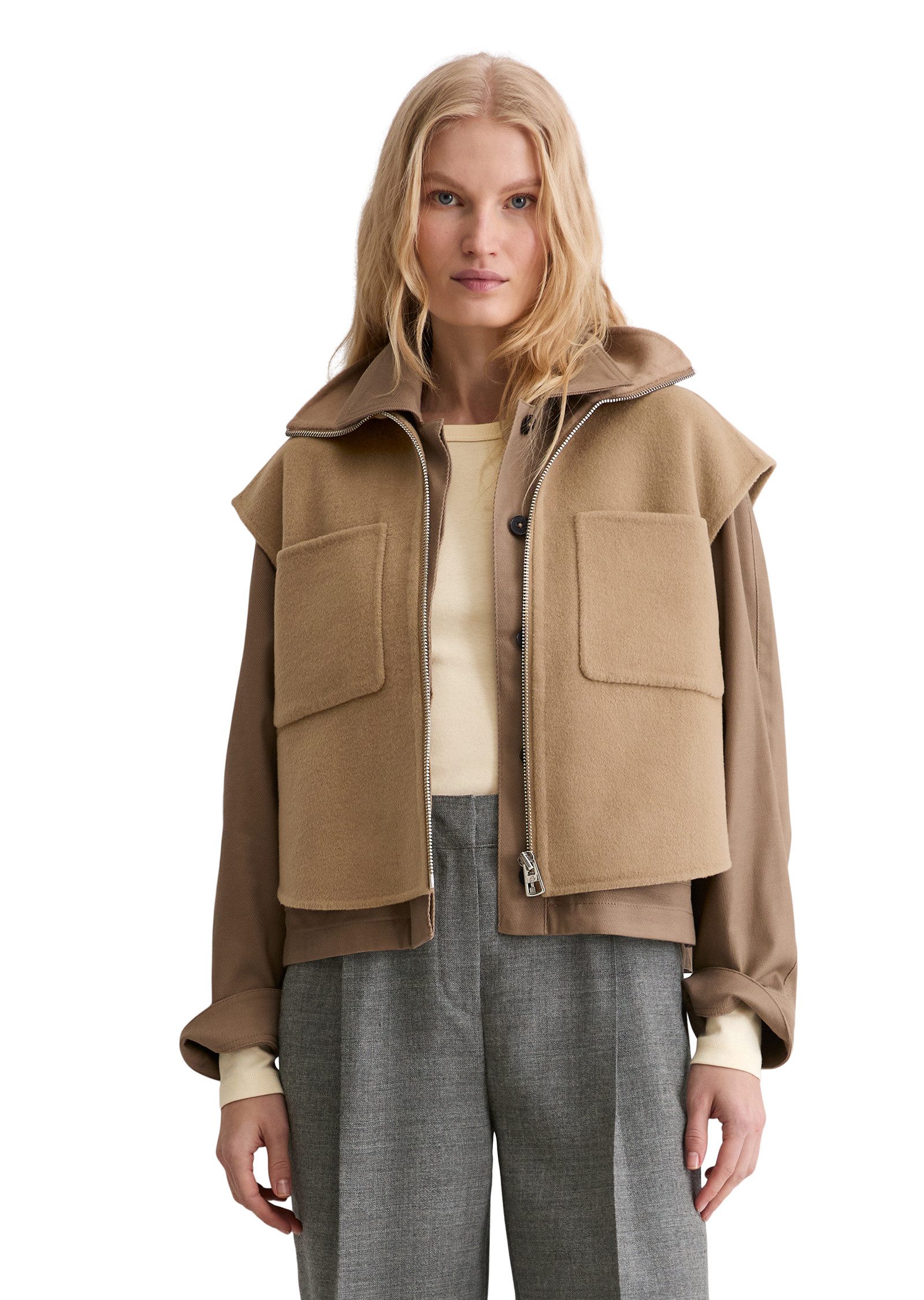 Marc O'Polo Steppweste aus edlem Woll-Doubleface