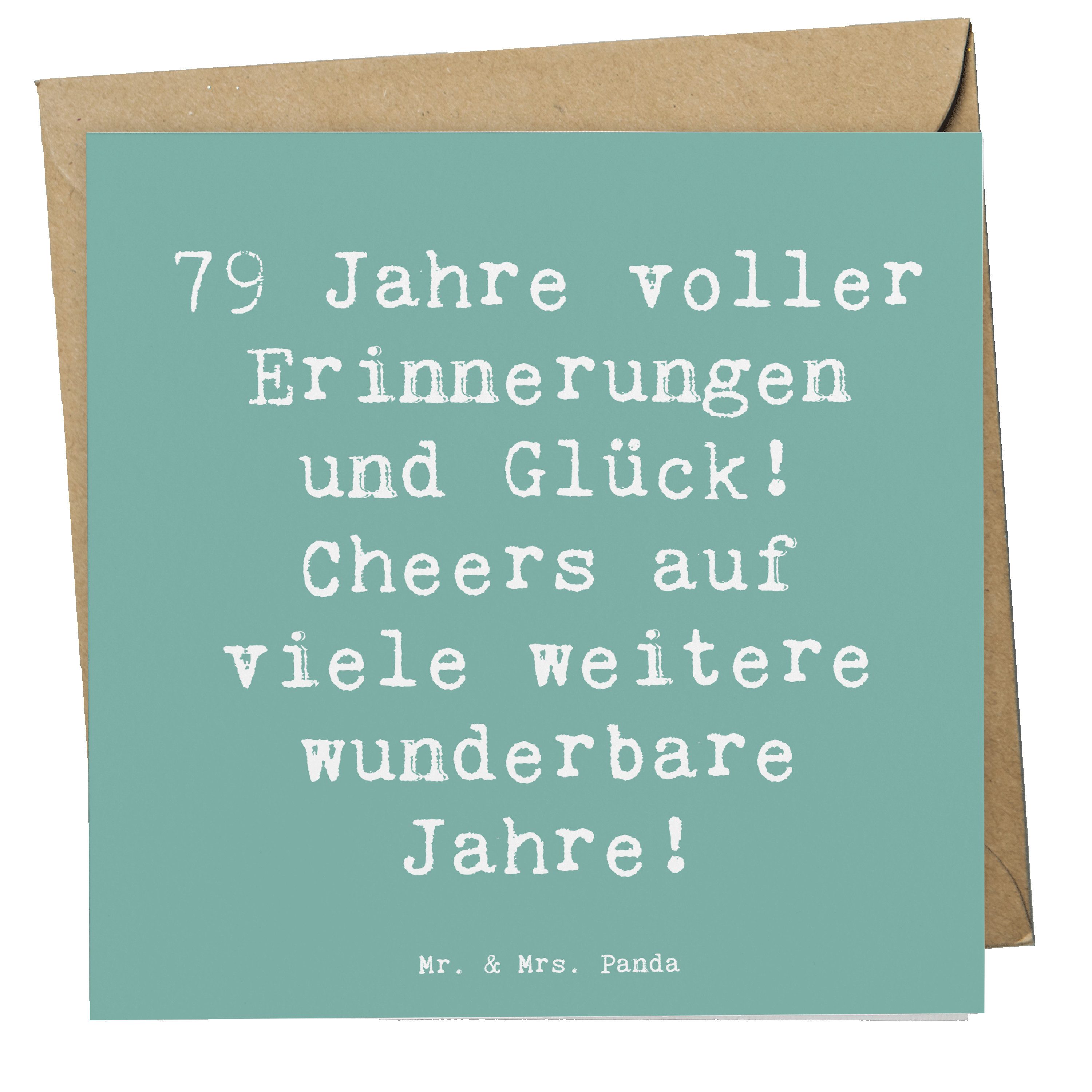 Grußkarte Spruch 79. Geburtstag Erinnerungen - Meeresbrise - Geschenk, Meilenst