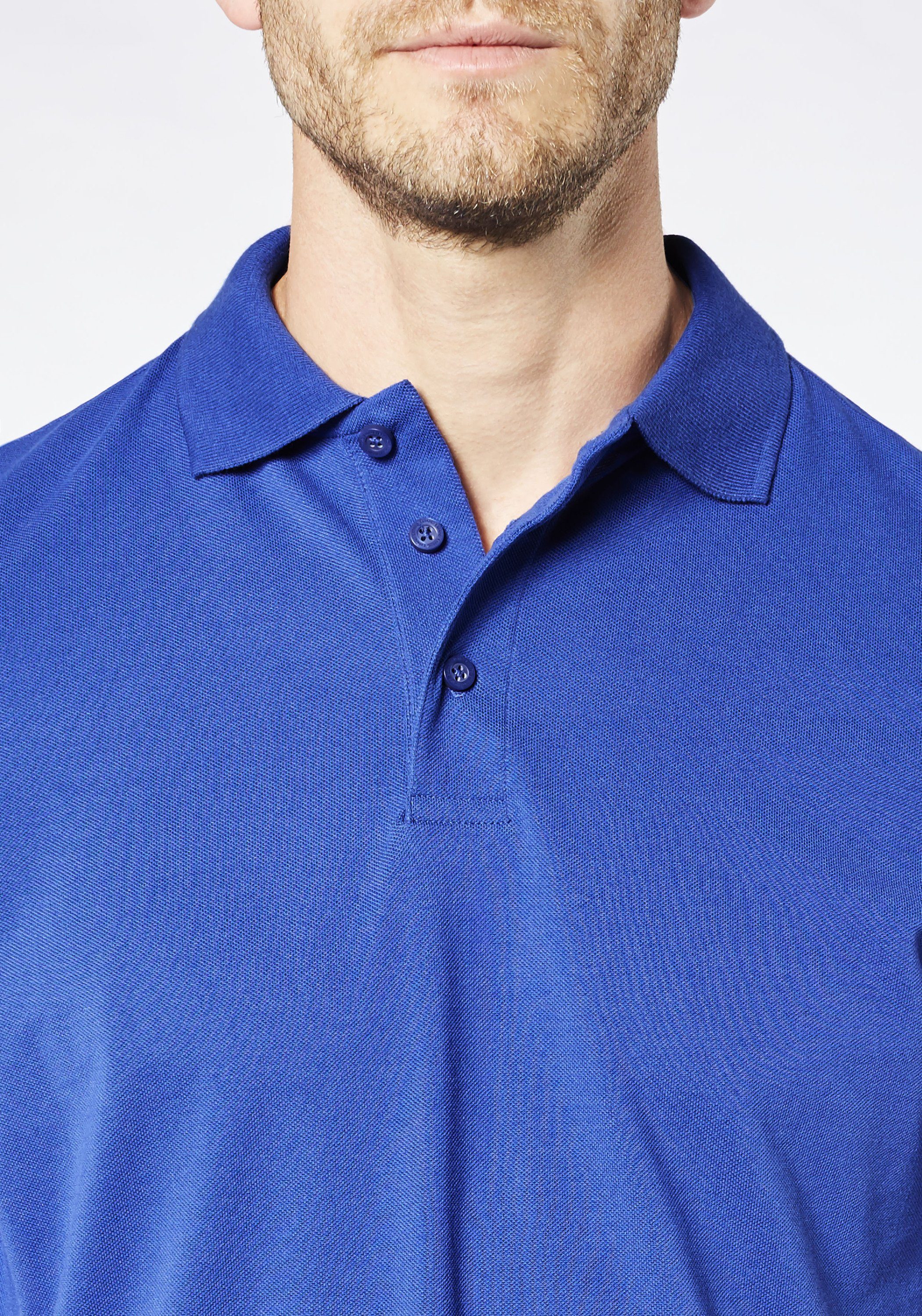 Expand Poloshirt in Übergröße ultramarinblau
