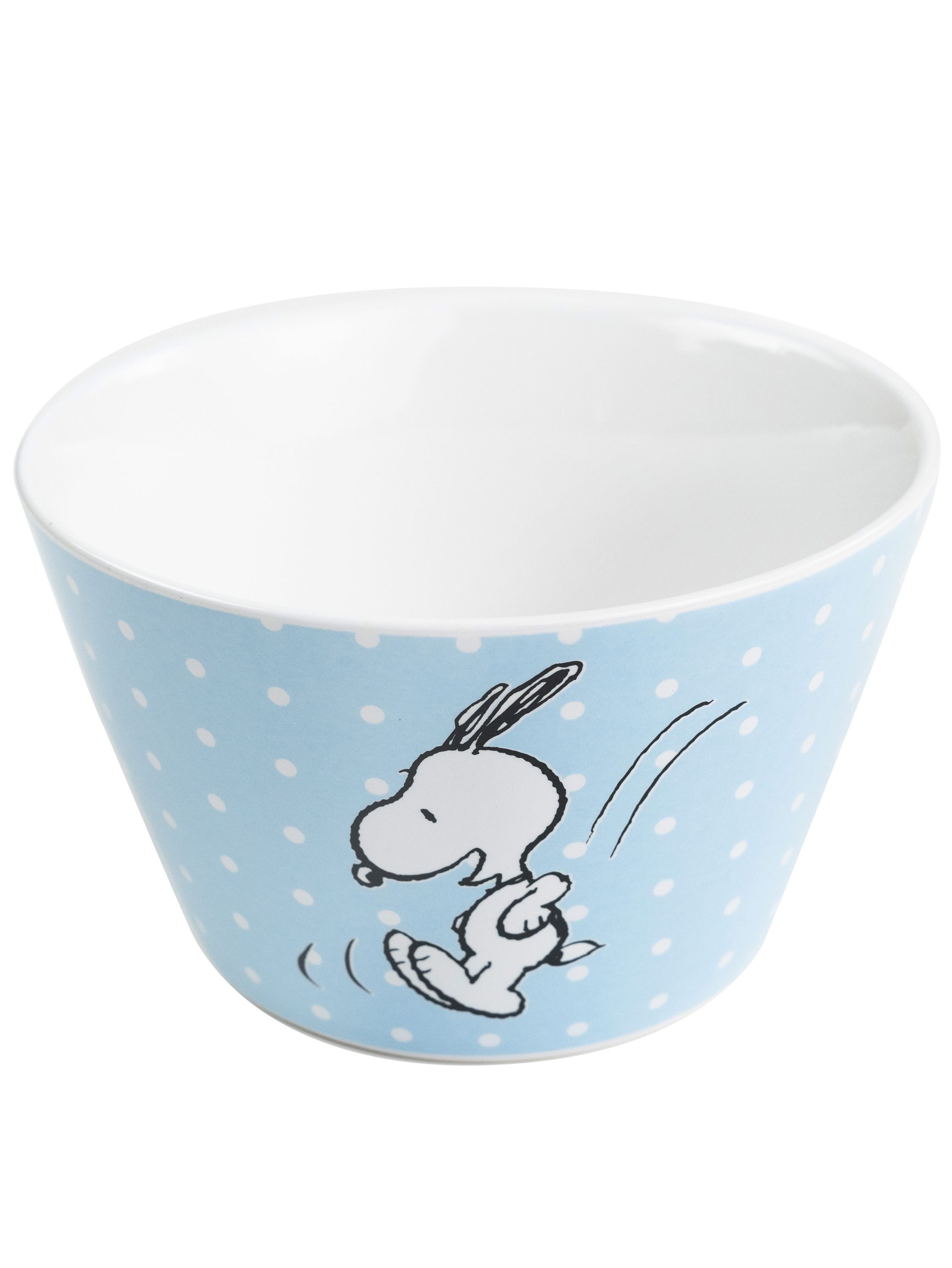 United Labels® Müslischale The Peanuts Schüssel Snoopy Müslischale Schale mit Punkten 500ml, Porzellan